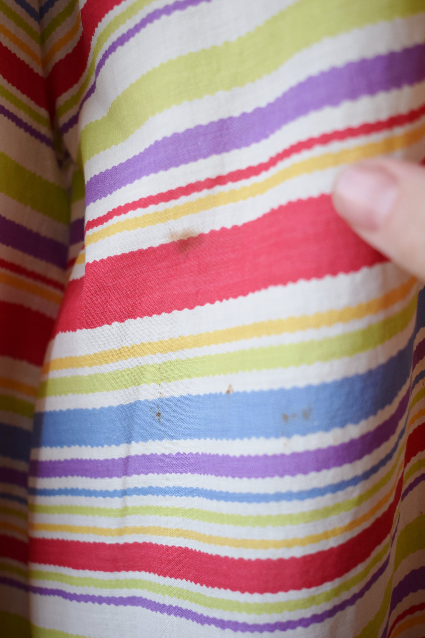 1930s Striped Cotton Jumpsuit | Beach Pajamas | S/M