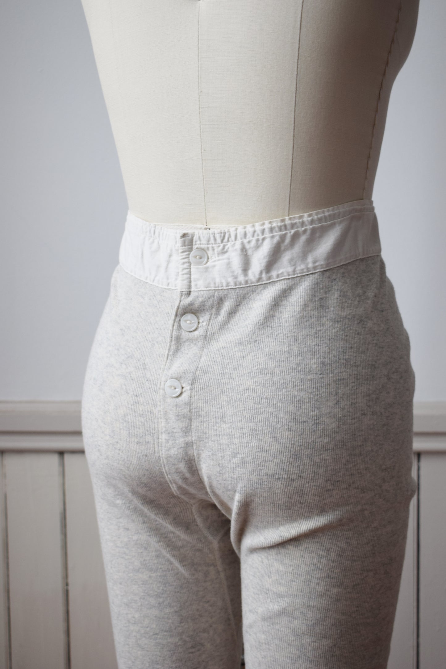 1940s Wool/Cotton Blend Thermal Pants | S