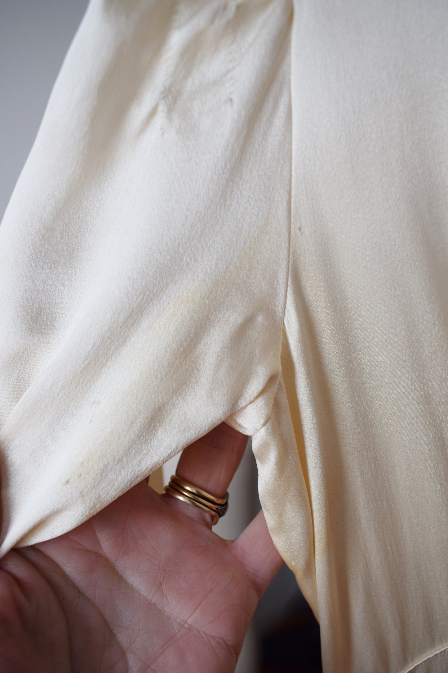 1930s Silk Satin Wedding Gown | S/M