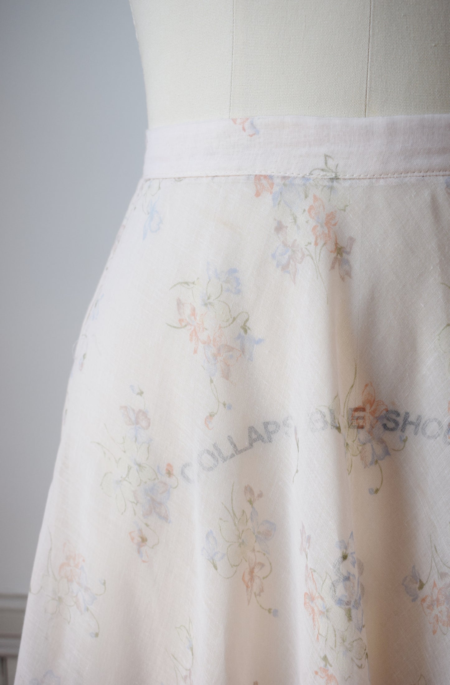1970s Floral Midi Skirt | S