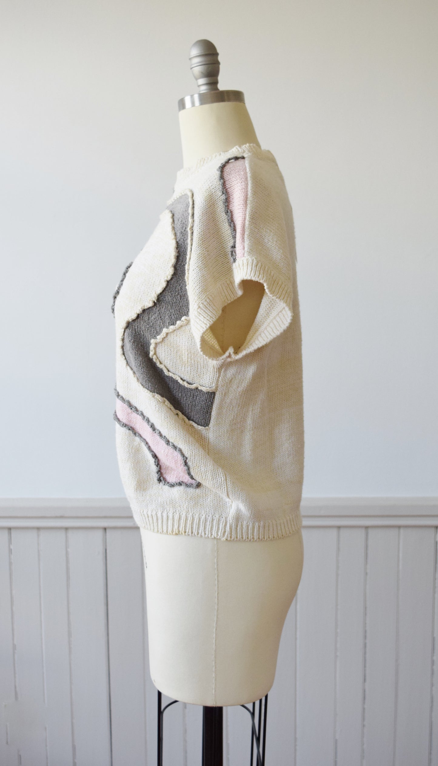 Strata Silk Blend Knit Top | 1980s| S/M