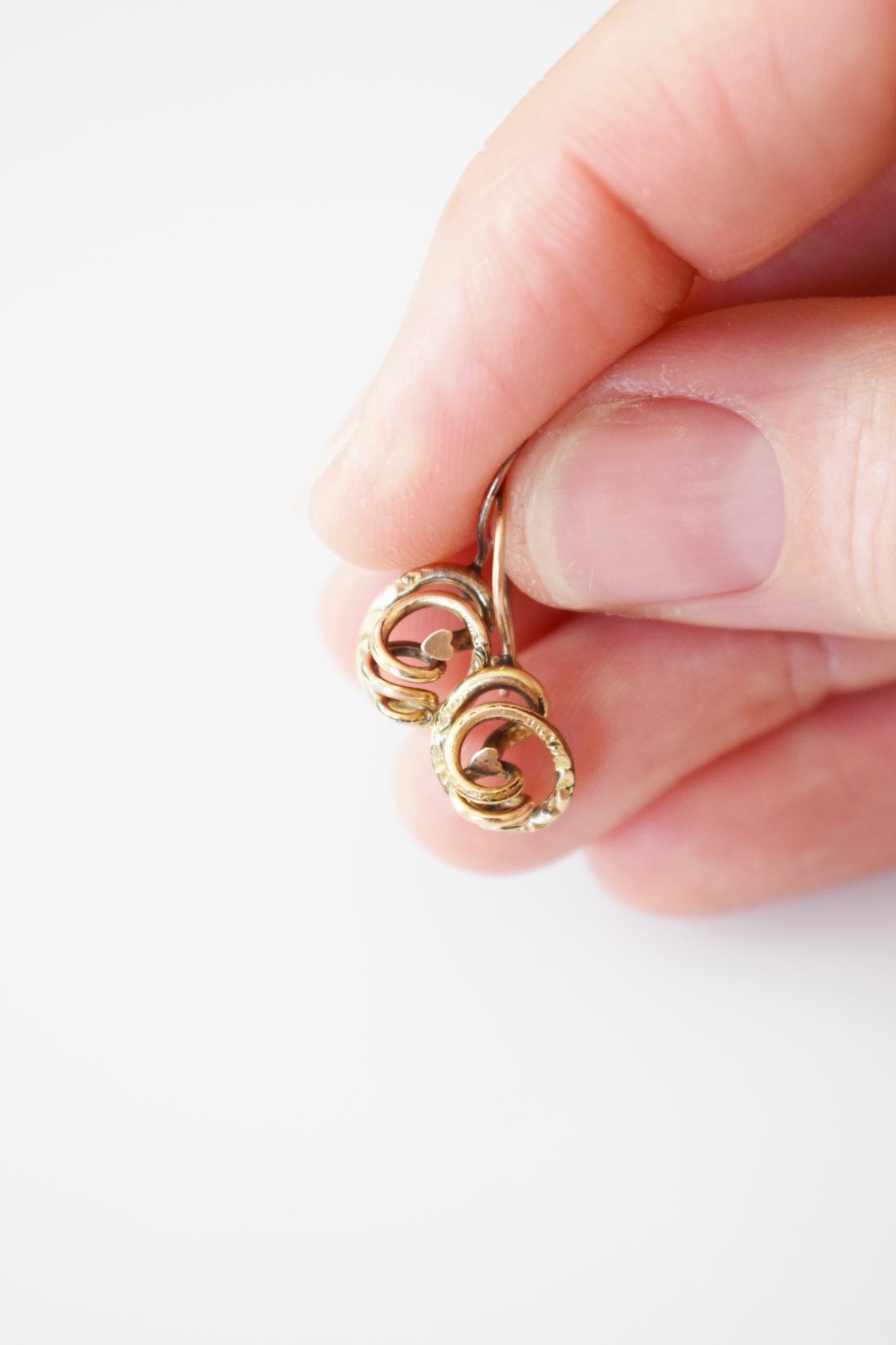 Antique Petite Gold-fill Victorian Love Knot Earrings