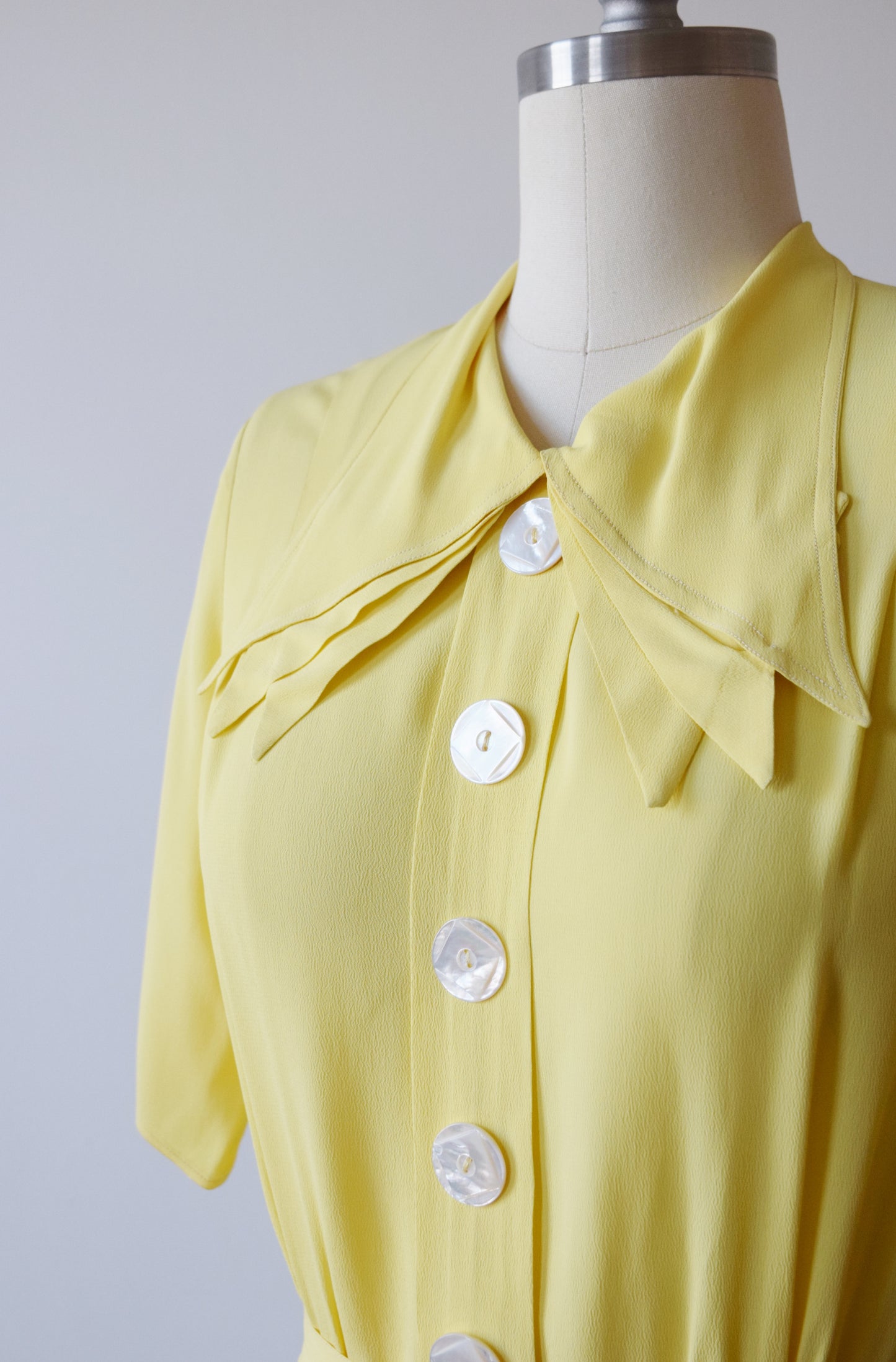 Lemon Yellow Rayon Day Dress | L