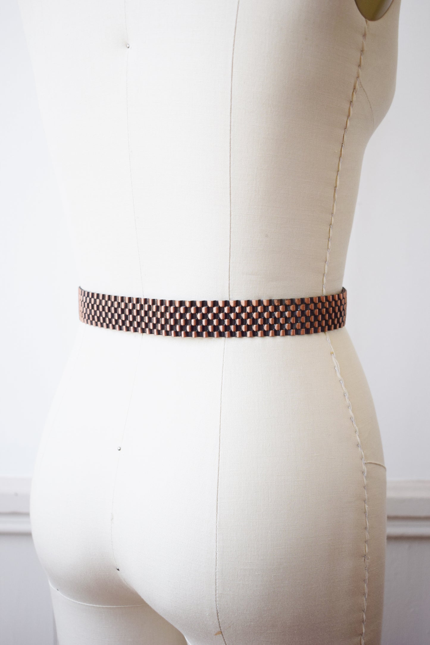 1950s Renoir Copper Metal Belt | Woven Texture