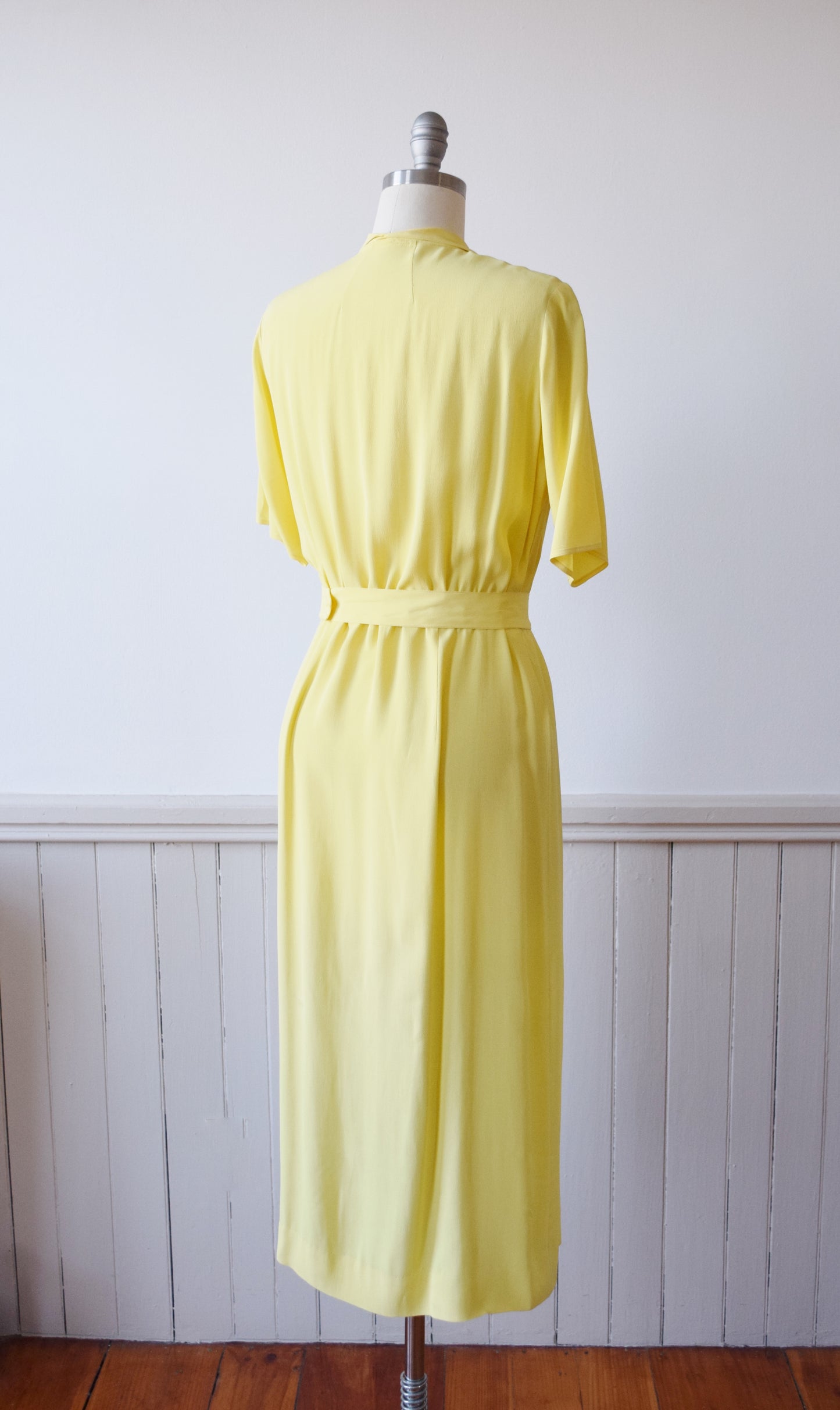 Lemon Yellow Rayon Day Dress | L