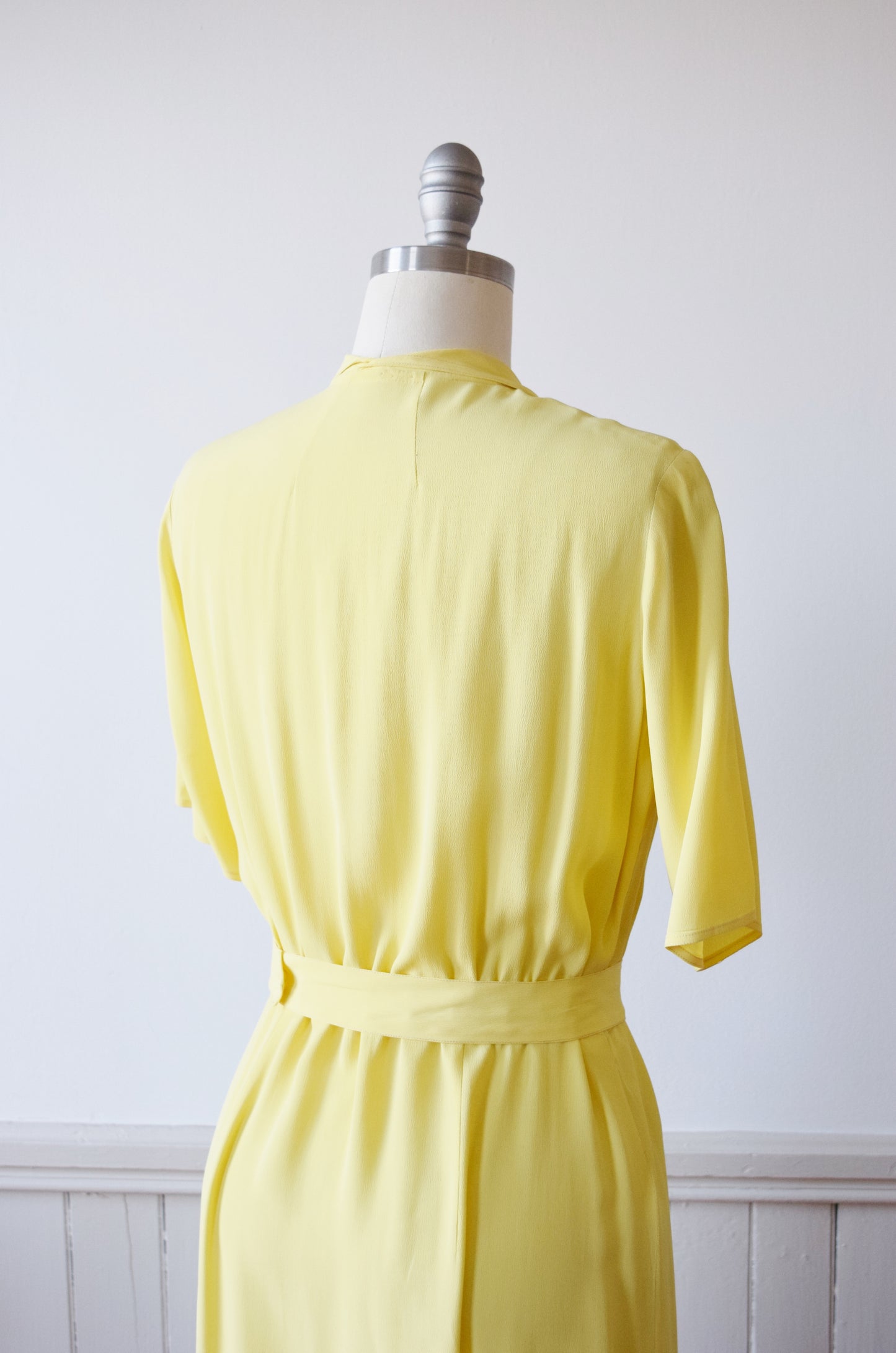 Lemon Yellow Rayon Day Dress | L