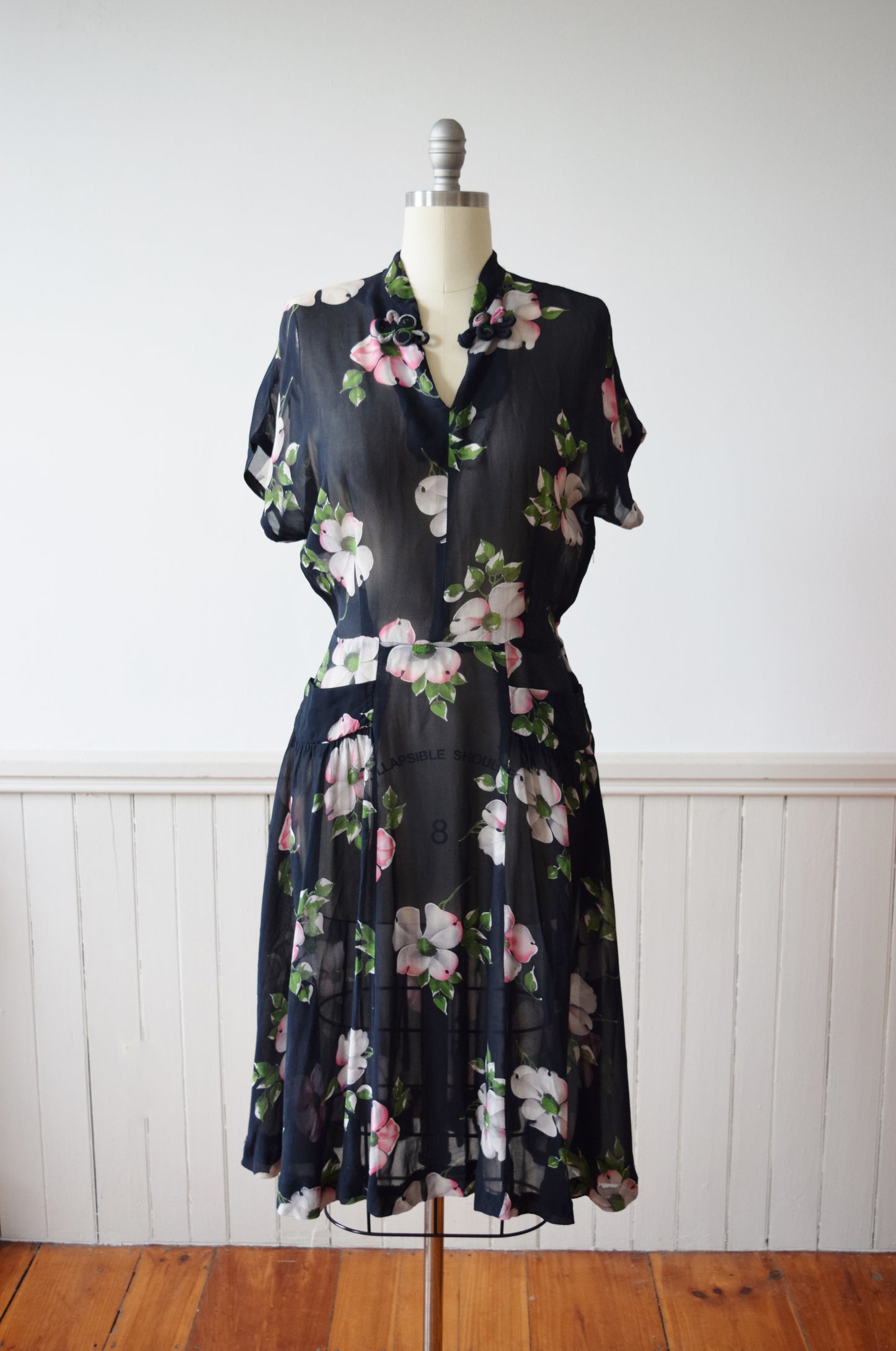 Dogwood Print Dress | M-L