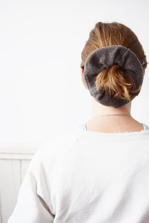 Large Cashmere Scrunchie in Fawn