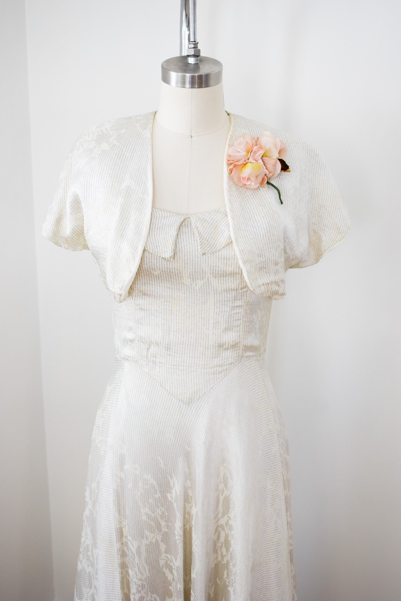 1940s Satin and Lamé Gown | S