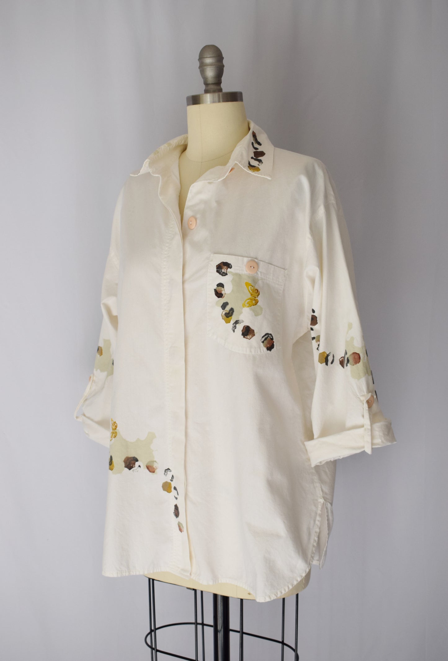 1980s Hand Painted Cotton Top by Play Alegre | M