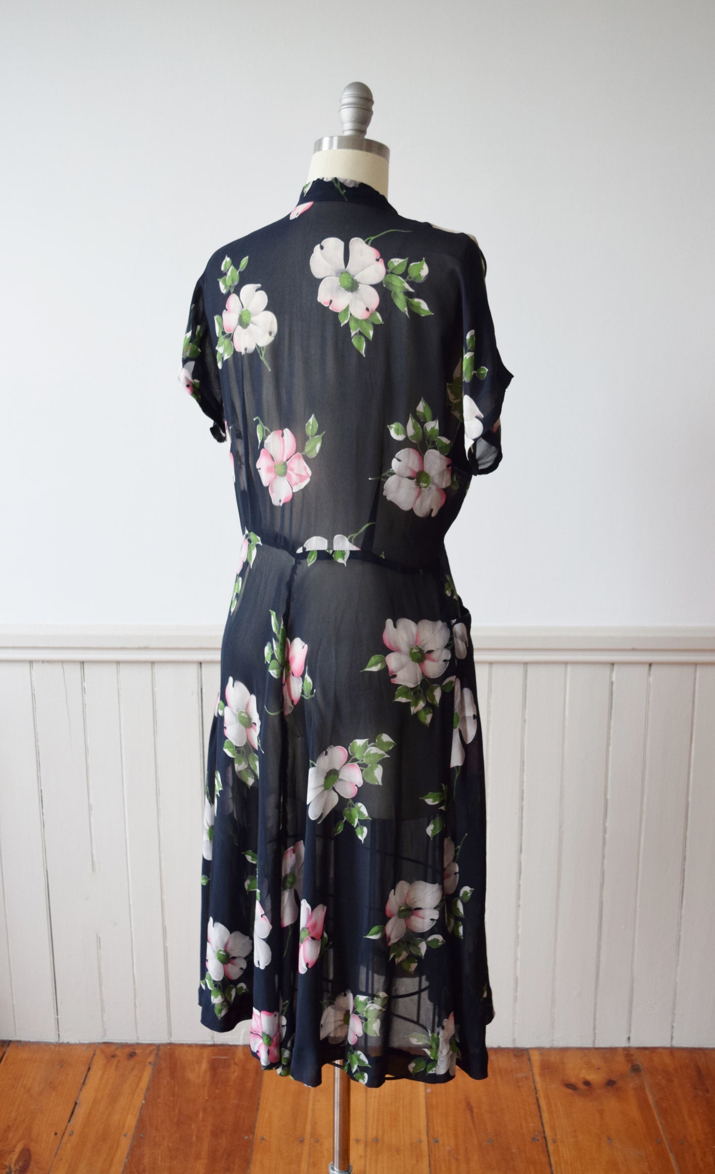 Dogwood Print Dress | M-L