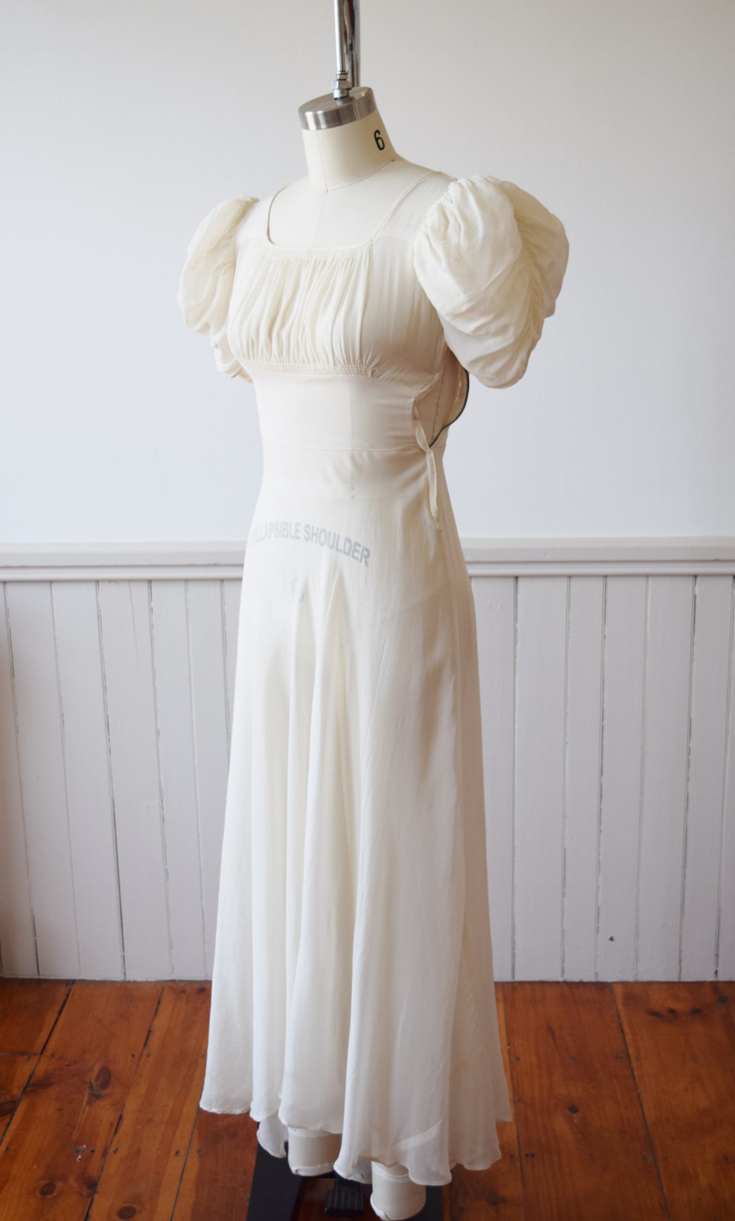 1930s Ivory Silk Gown | XS