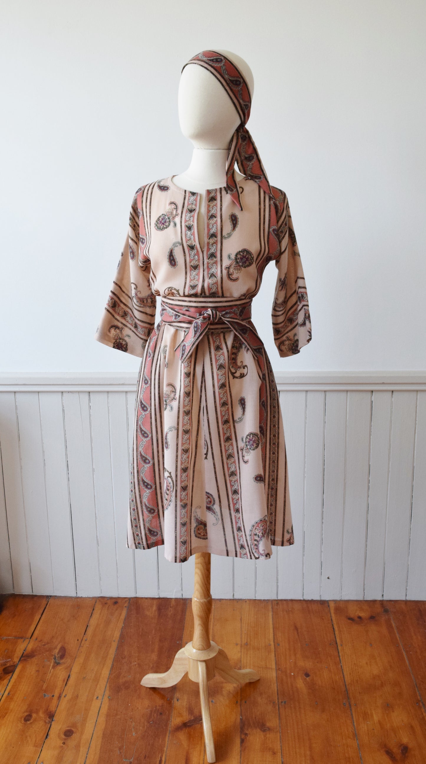 1970s 3 piece Tunic Dress | M