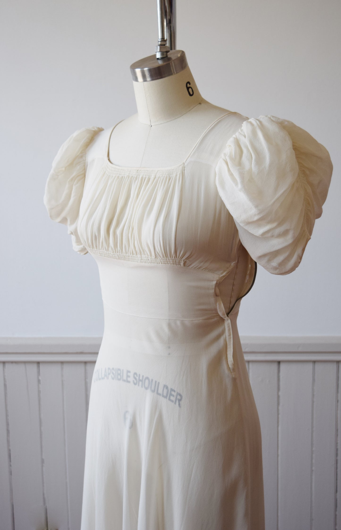 1930s Ivory Silk Gown | XS