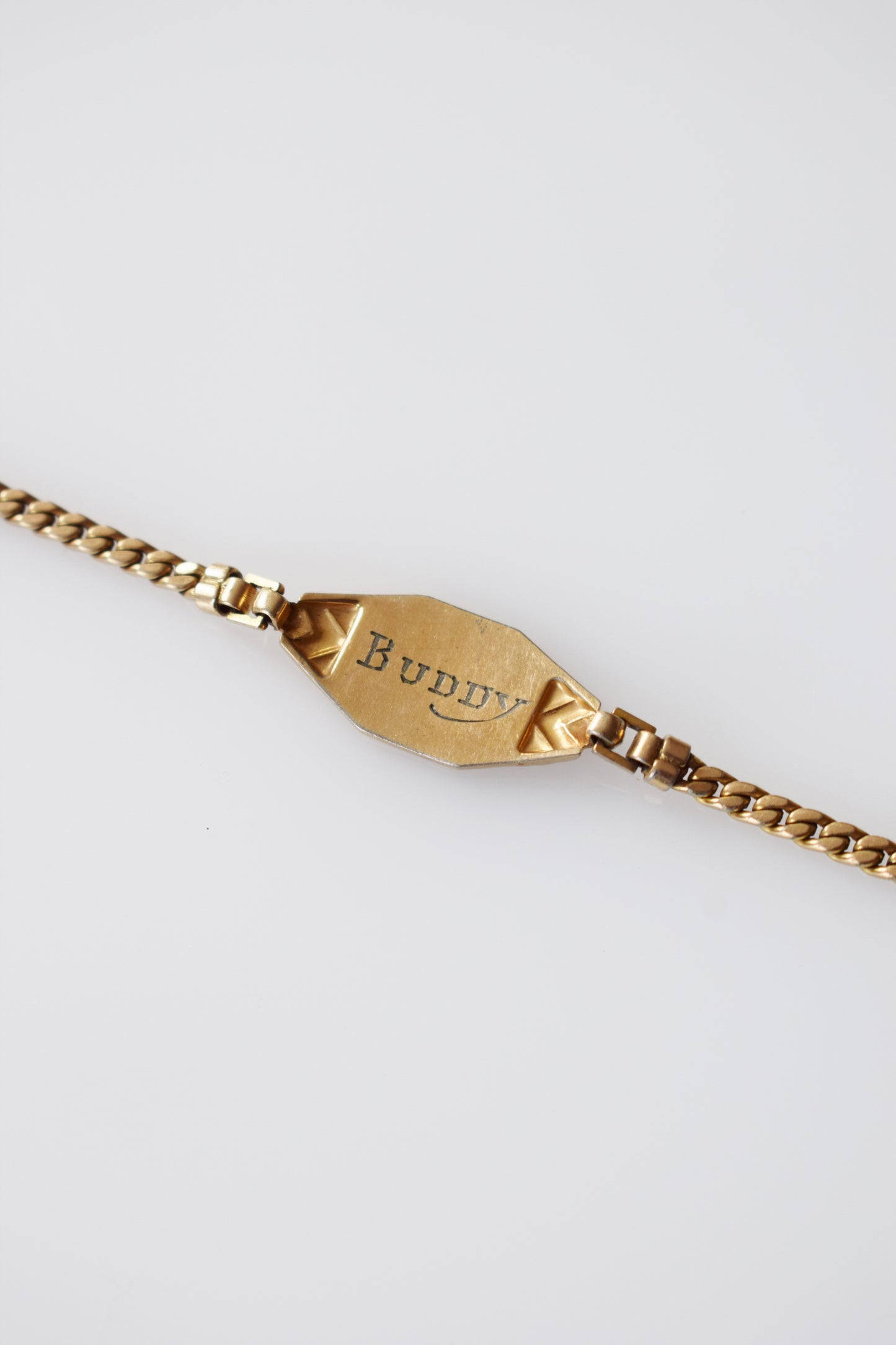 Vintage "Bunny"/"Buddy" Gold Name Tag Bracelet