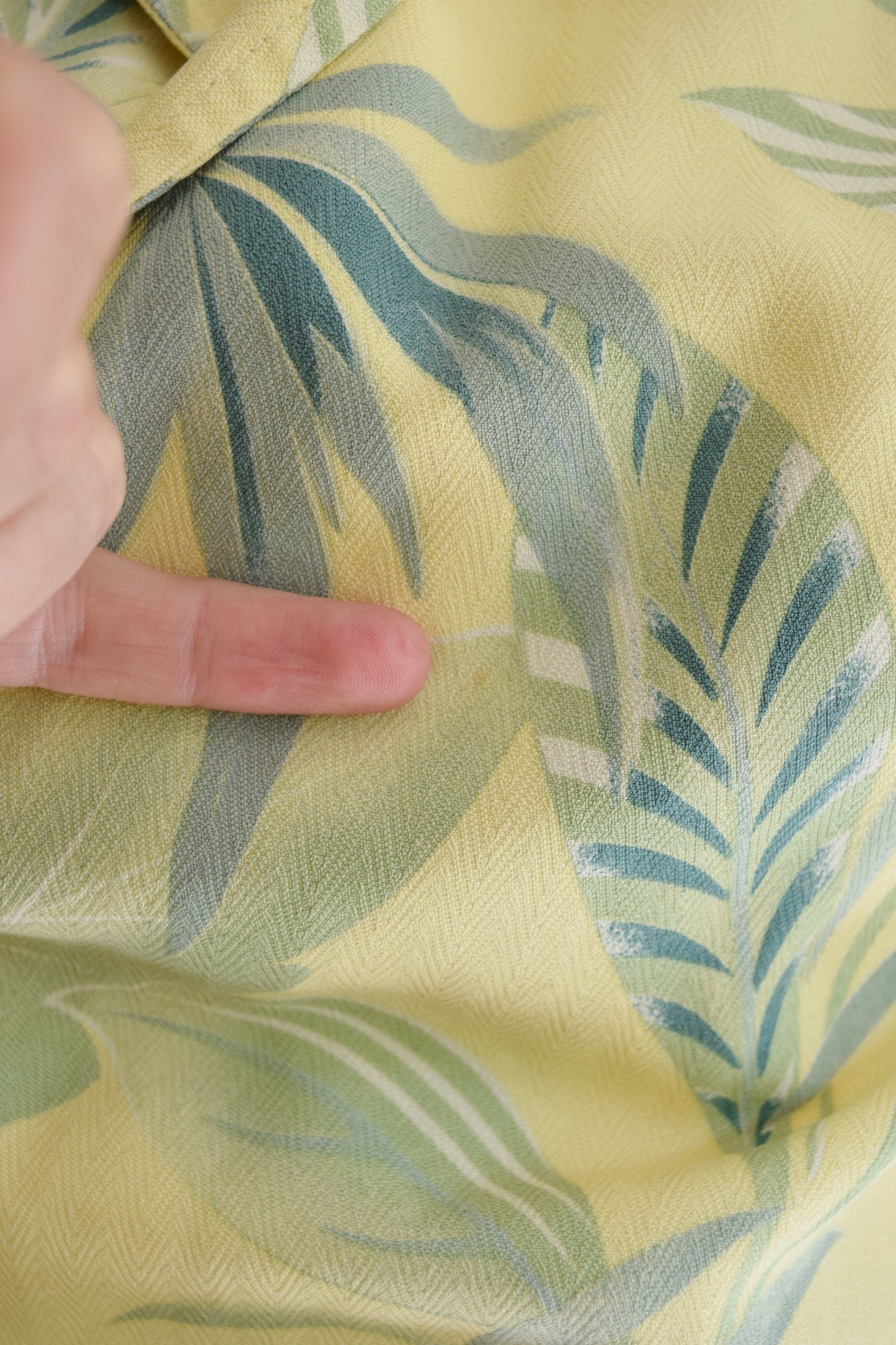 1950s-Style Hawaiian Print Silk Wrap Blouse