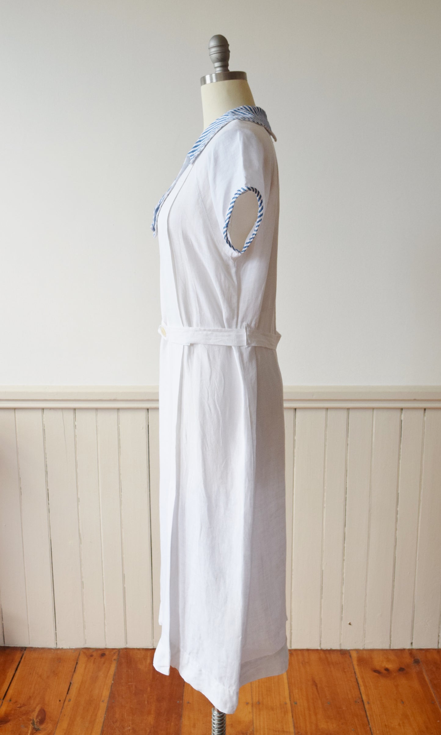 Early 1930s Linen Sport Dress | M