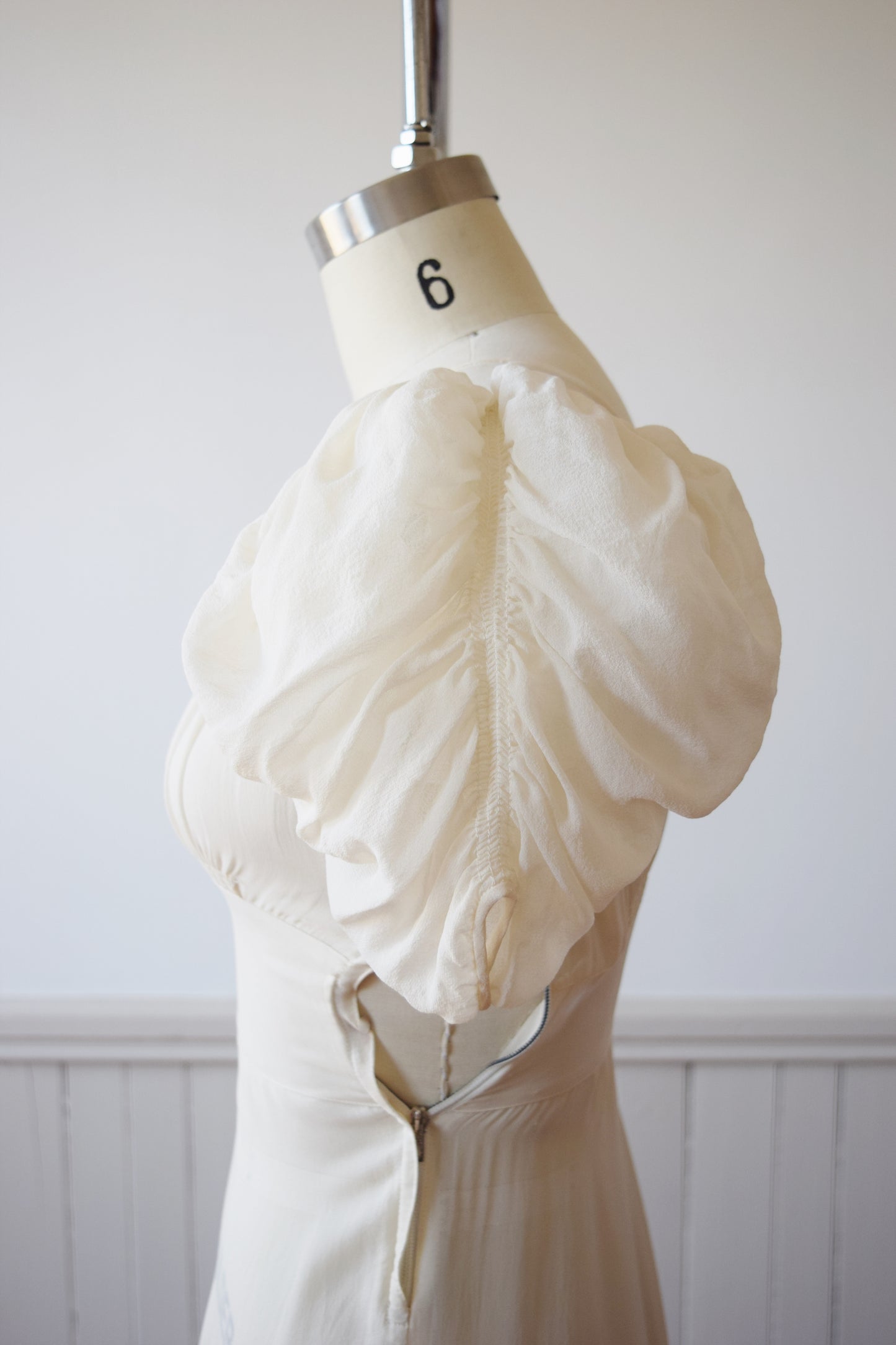 1930s Ivory Silk Gown | XS