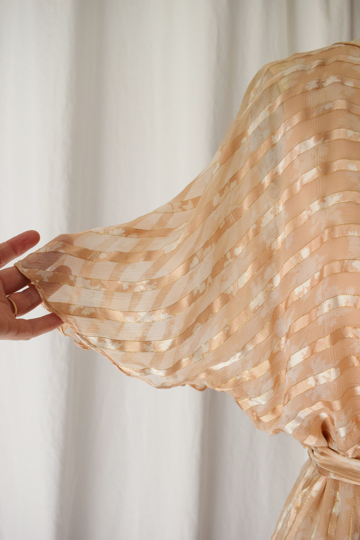 Vintage Blush Silk Dress | M
