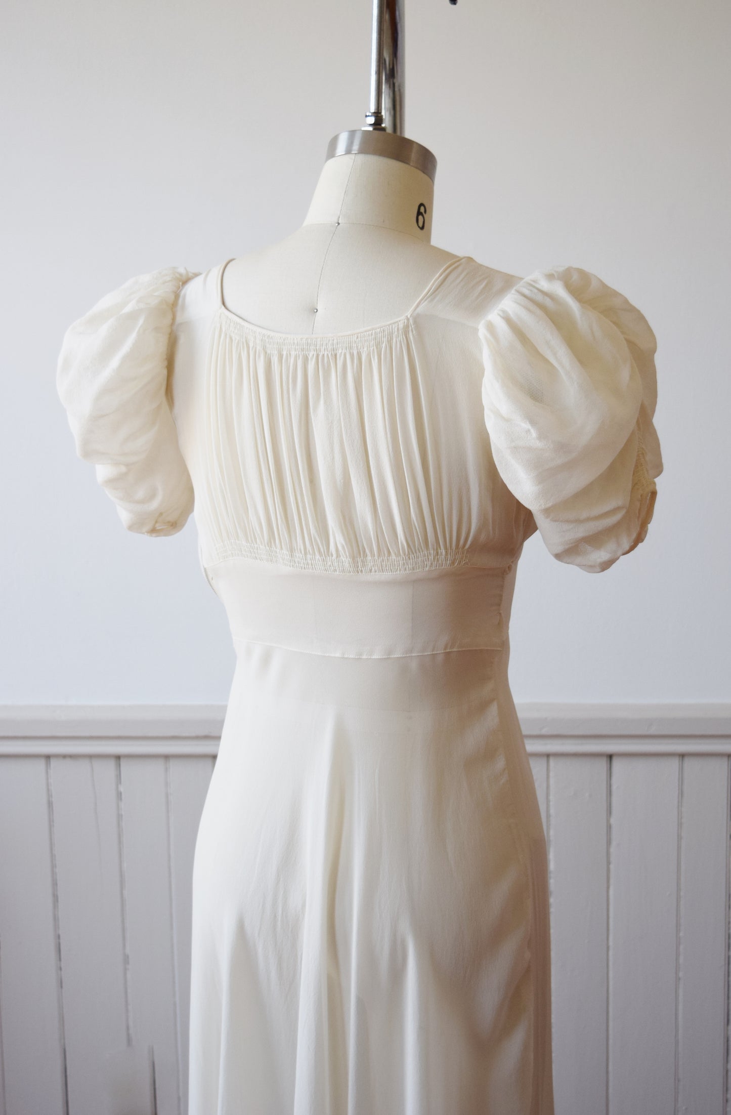 1930s Ivory Silk Gown | XS