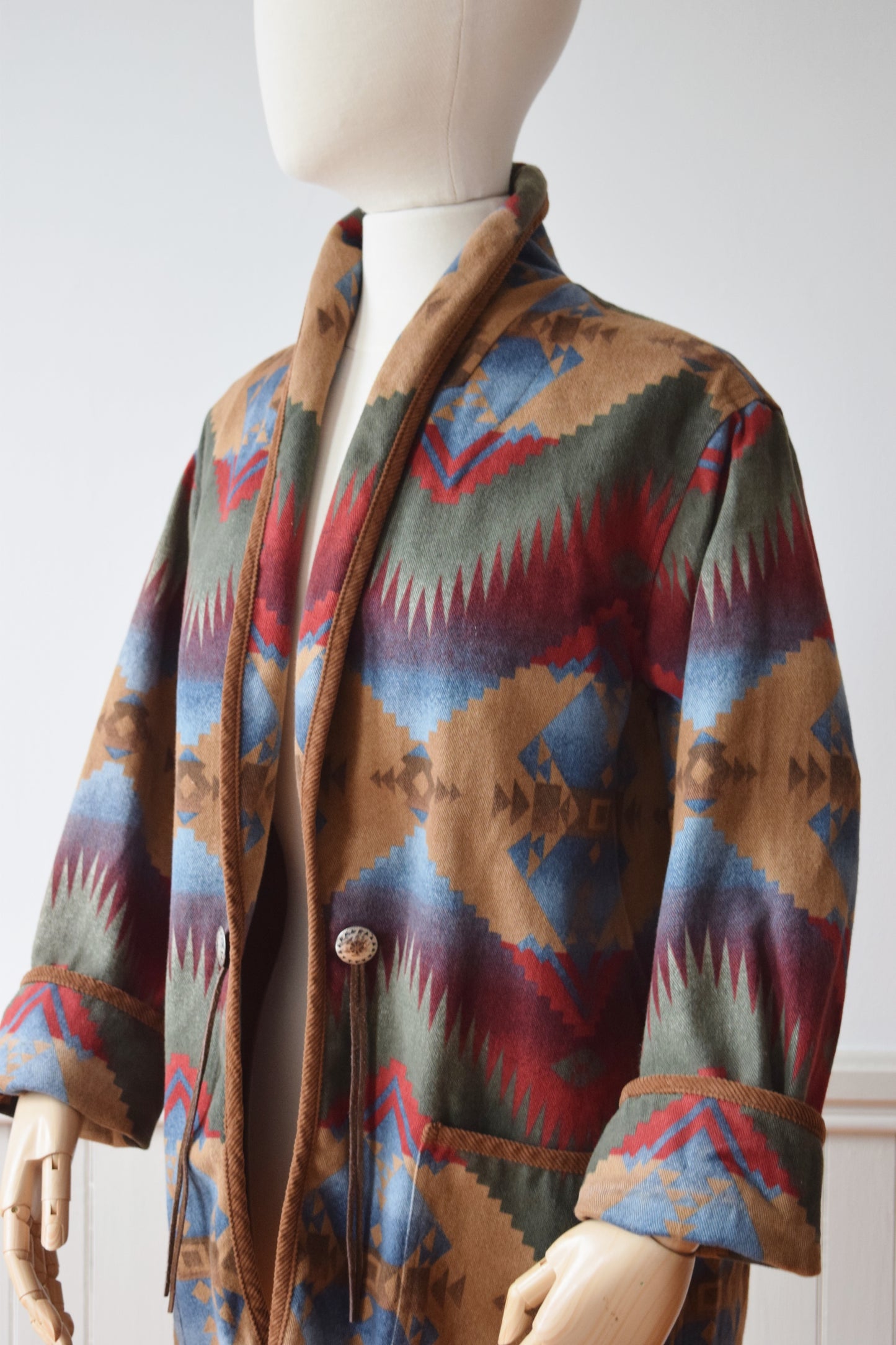 1990s Southwestern Blanket Jacket | S-M