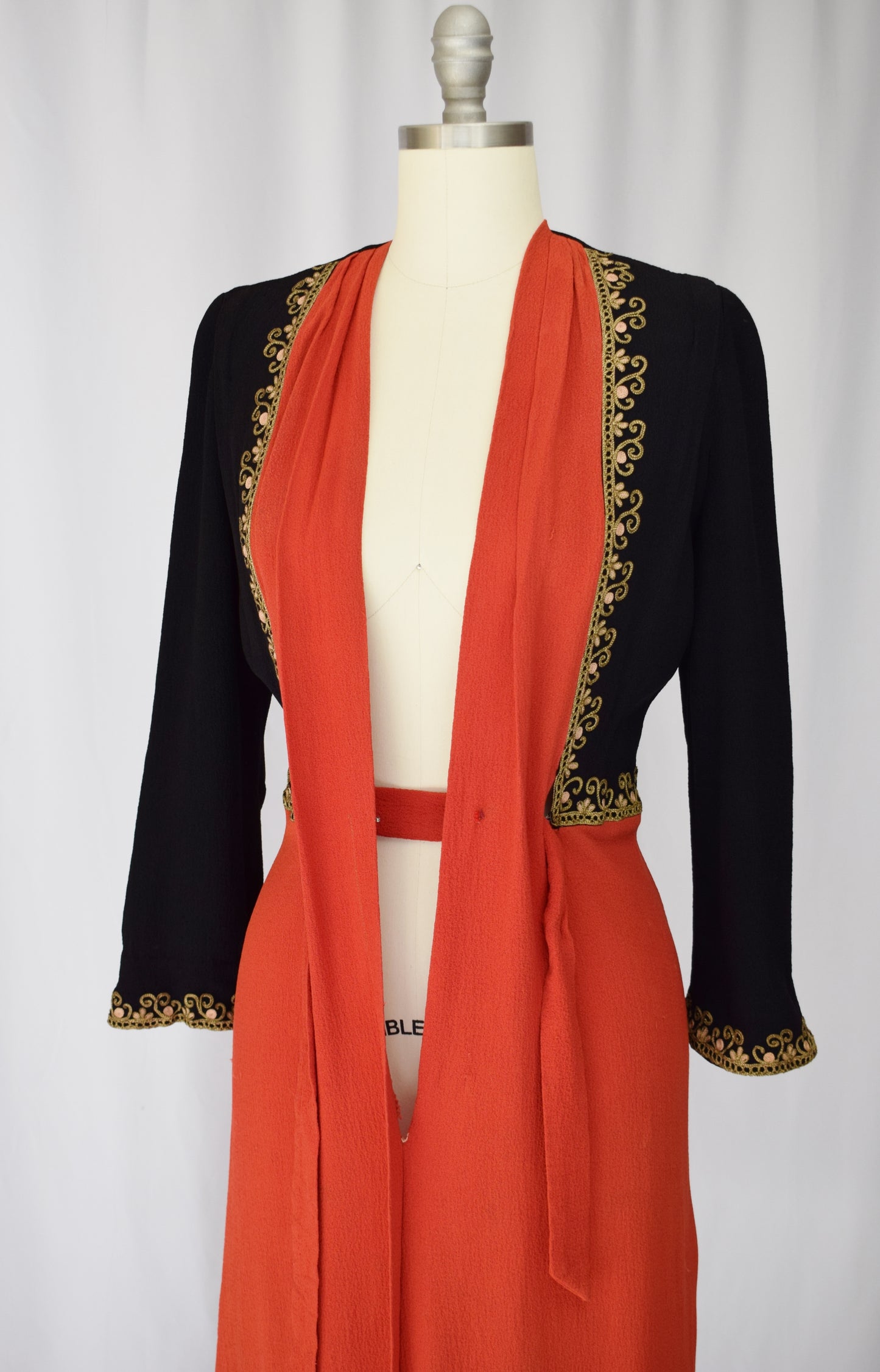 1940s Colorblock Dress | S