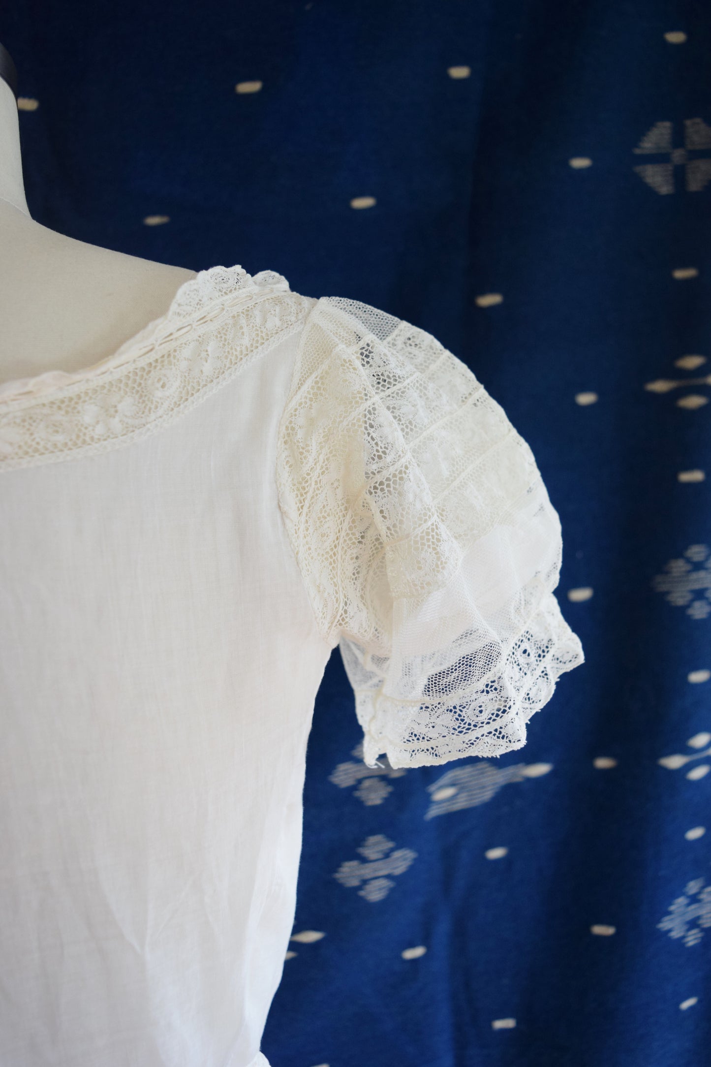 Antique Cotton and Lace Blouse | Corset Cover