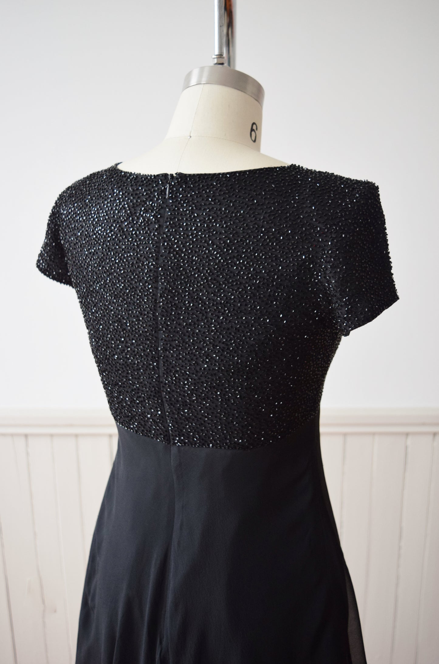 The Ultimate 90s Mini Dress | 1990s Vintage Black Silk Dress | XS/S