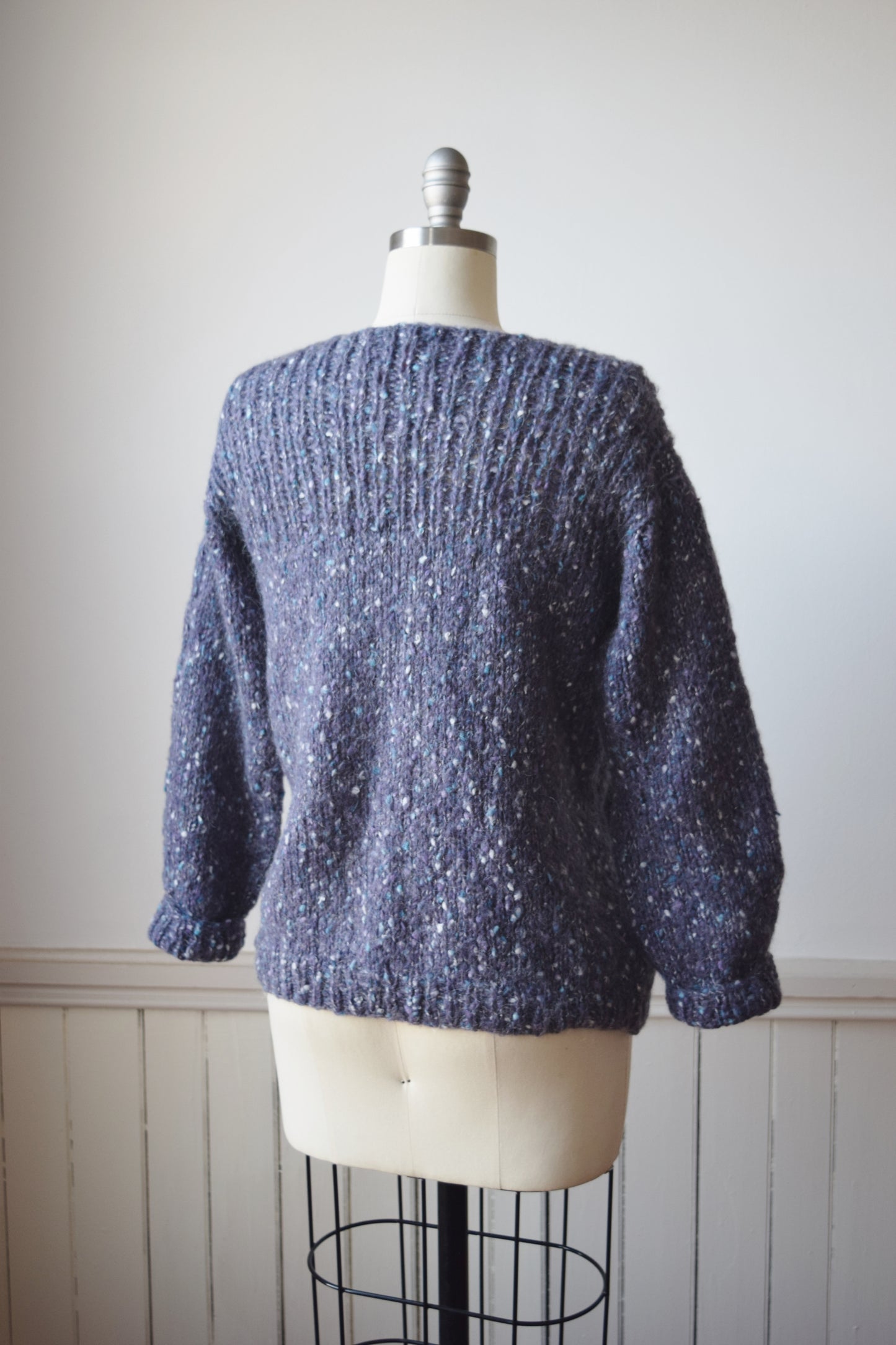 Vintage Hand Knit Lavender Sweater | S/M