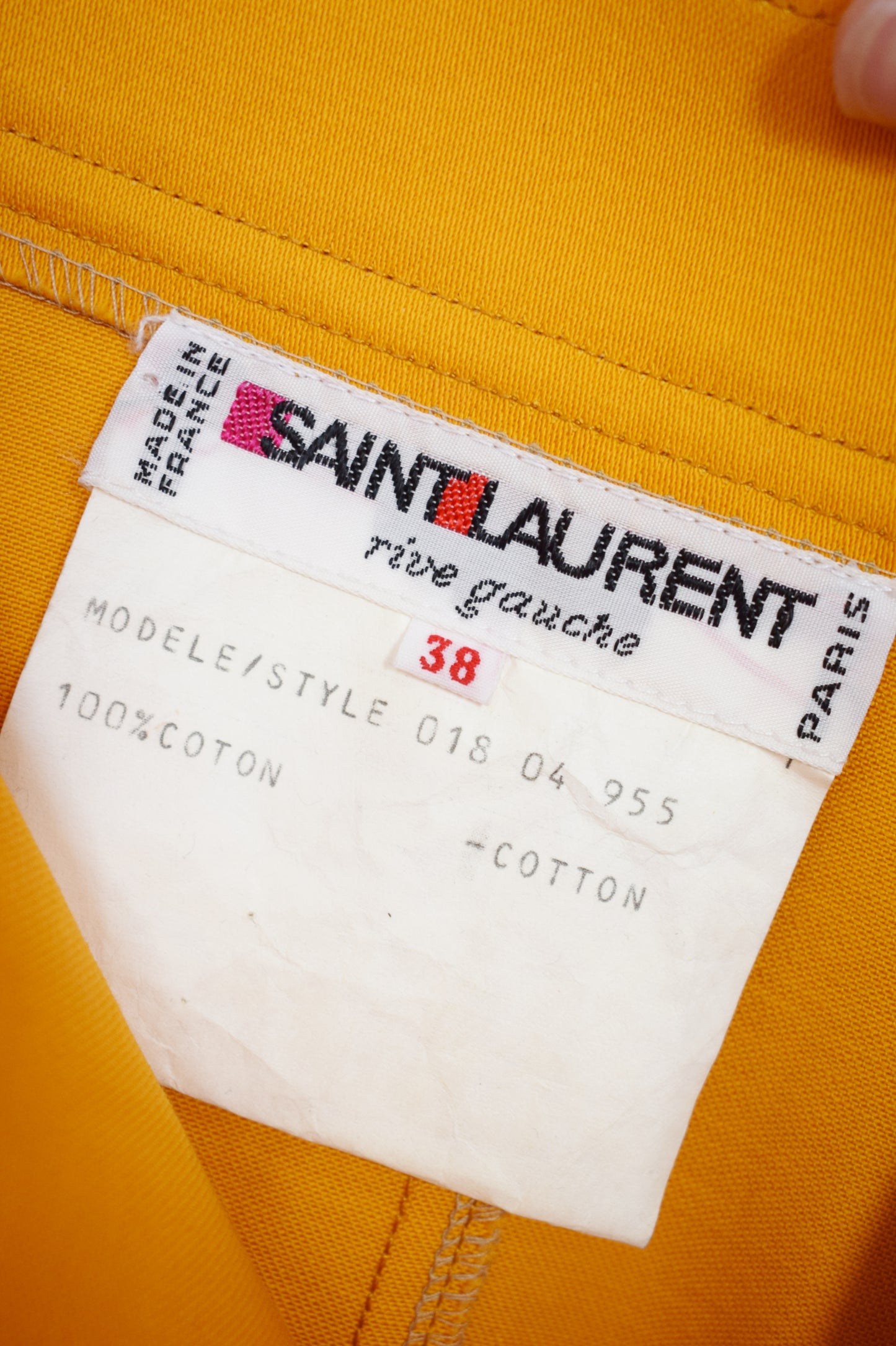 90s Saint Laurent Marigold Cotton Skirt | XS/S