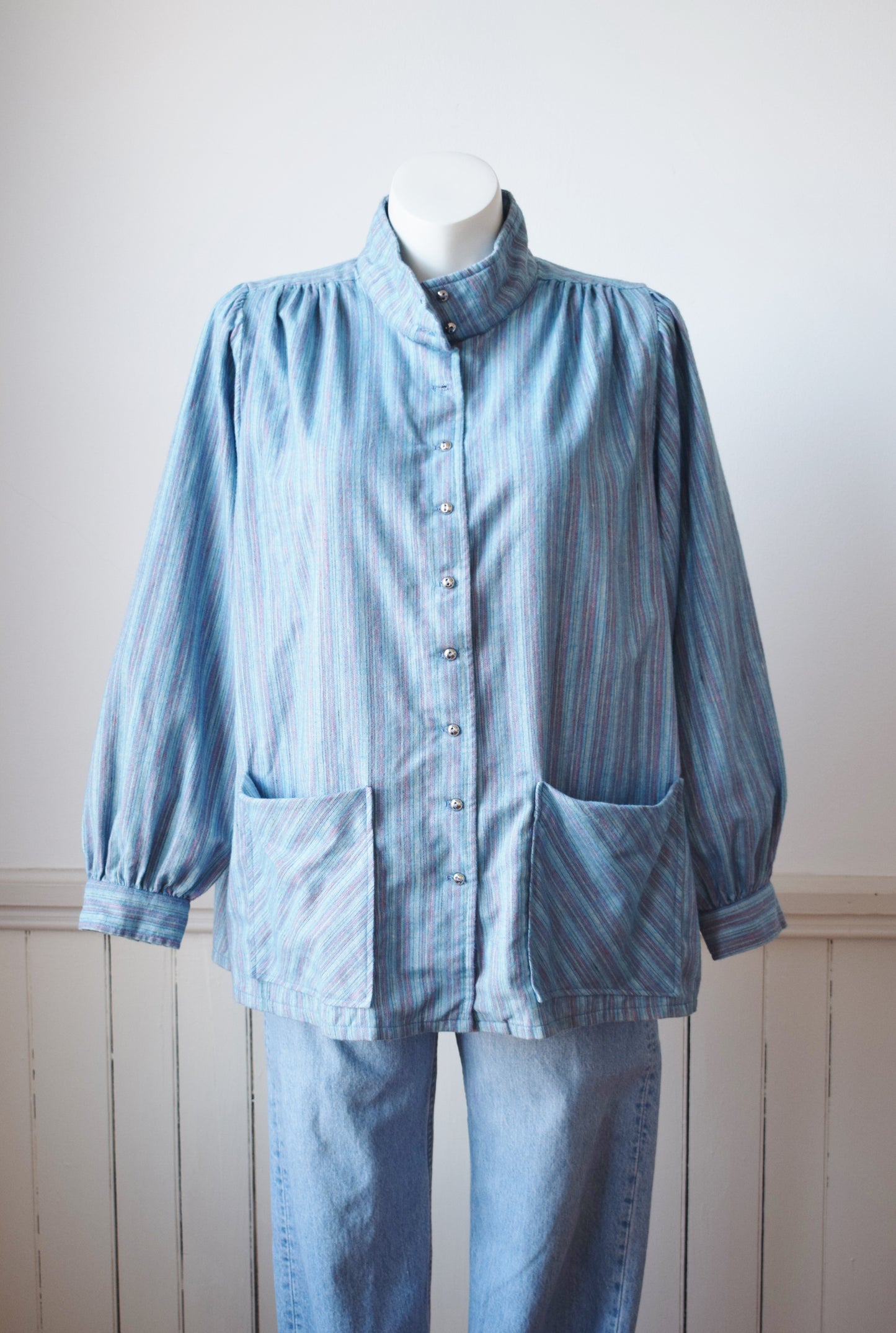 Vintage 1940s-Style Flannel Chore Jacket | XL