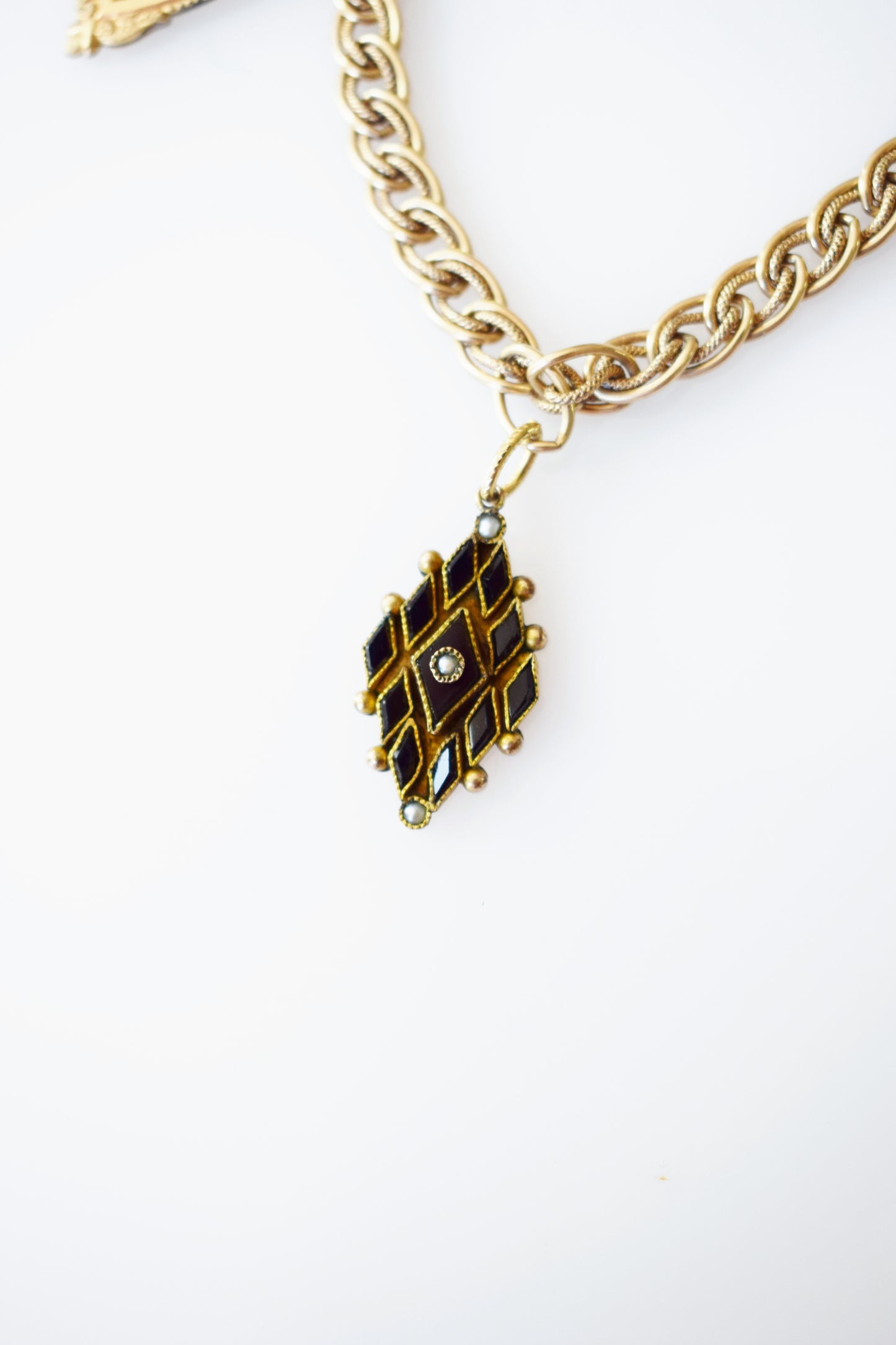 Vintage Gold-fill Curb Link Charm Bracelet by Winard