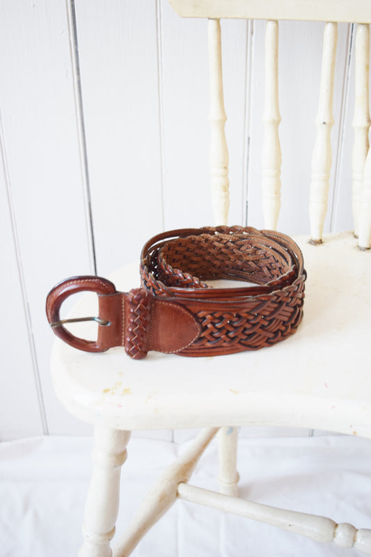 Braided Turkish Leather Belt | M