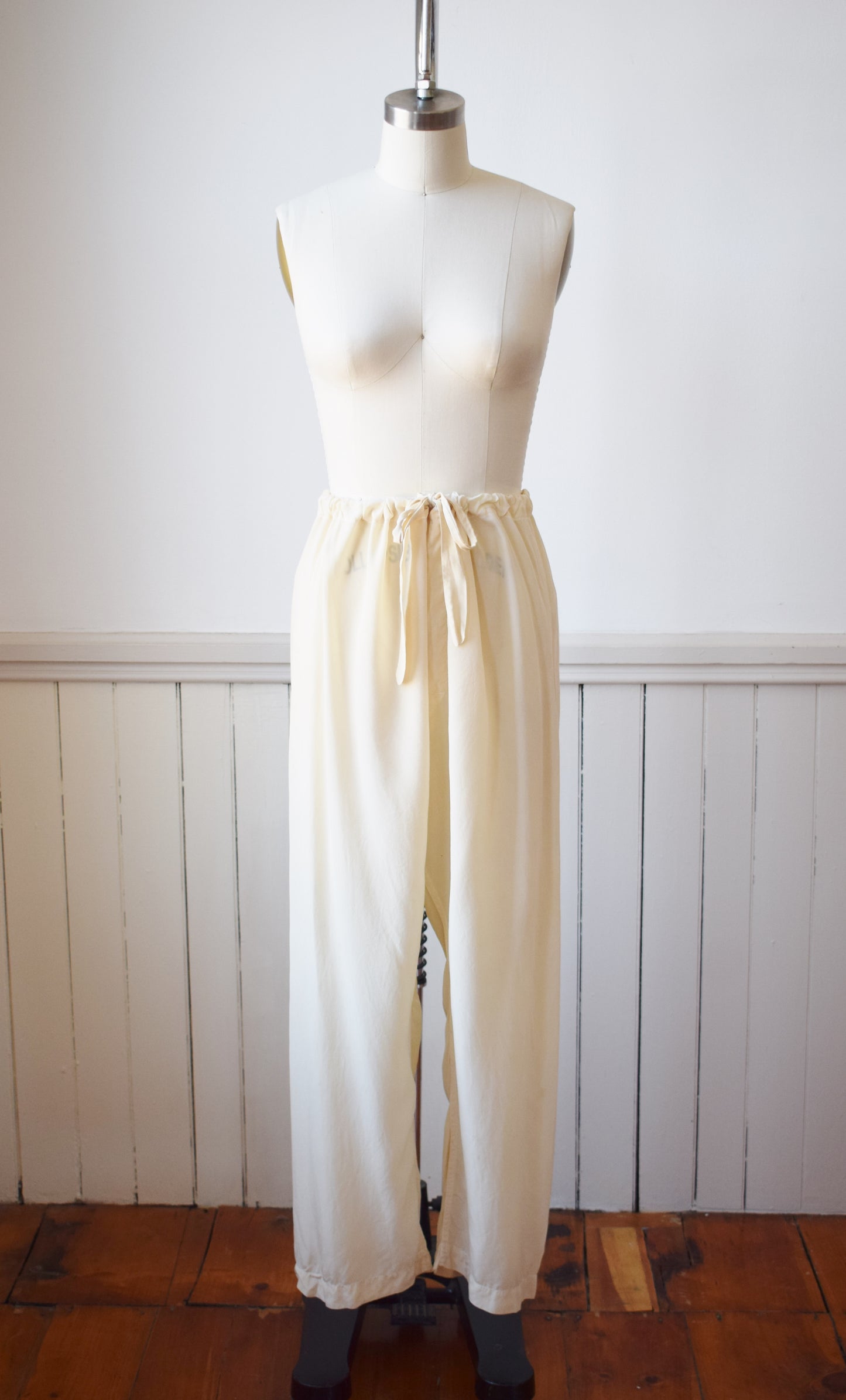 1940s Silk Lounge Pants | M/L