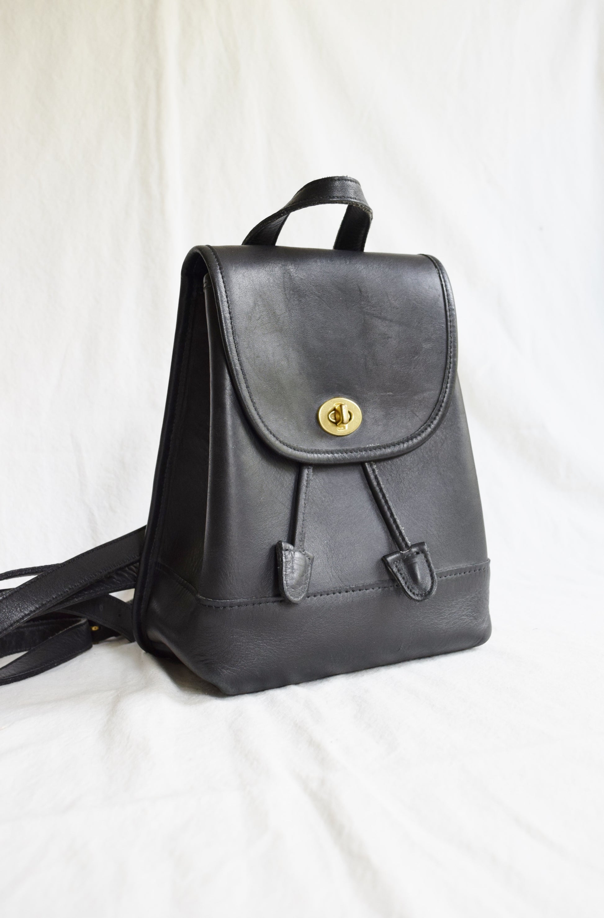 1990s Coach Mini Backpack in Black