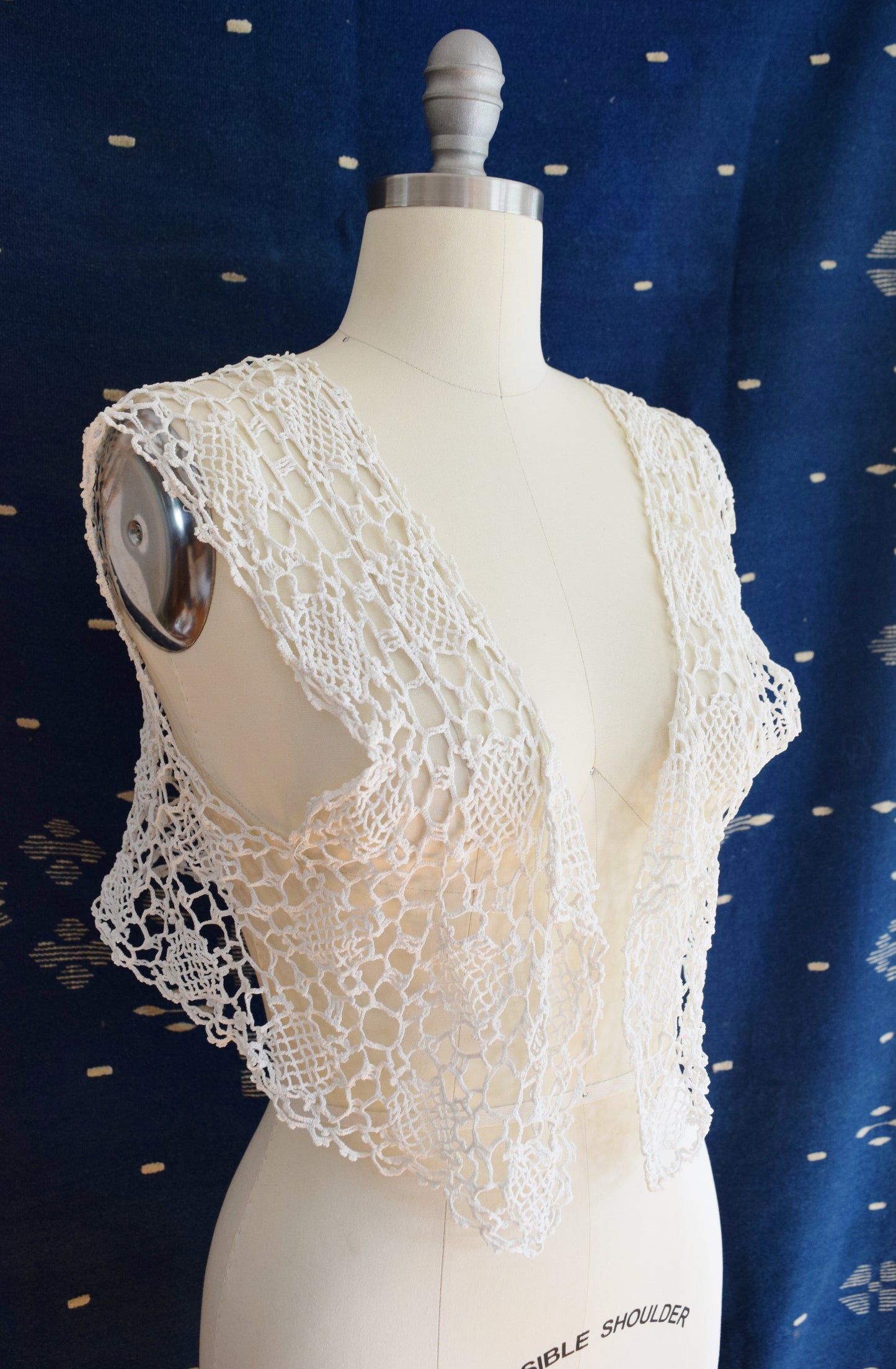 Antique Crocheted Lace Vest / Bolero