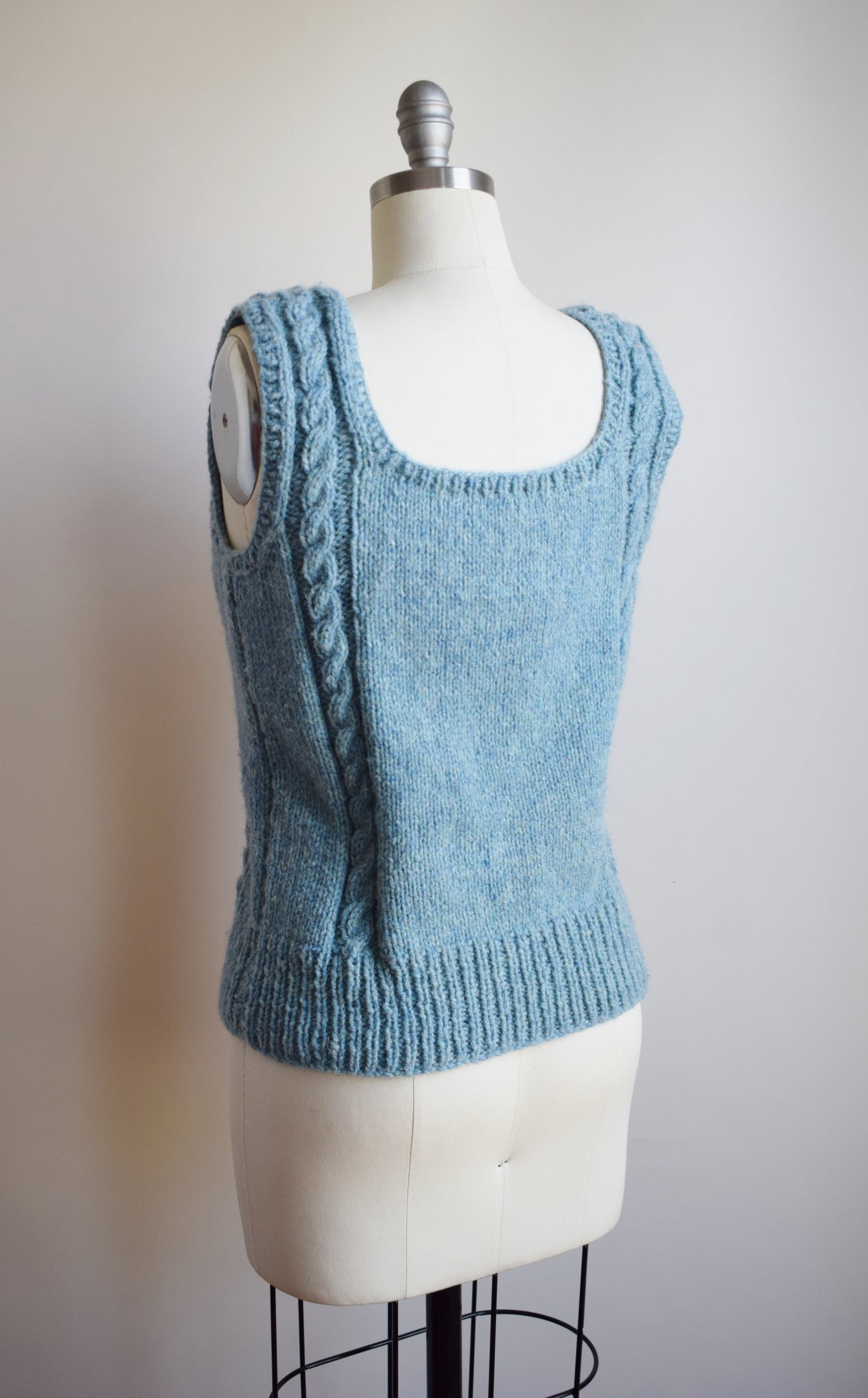 1980s Wool Vest with Maine Seascape | S