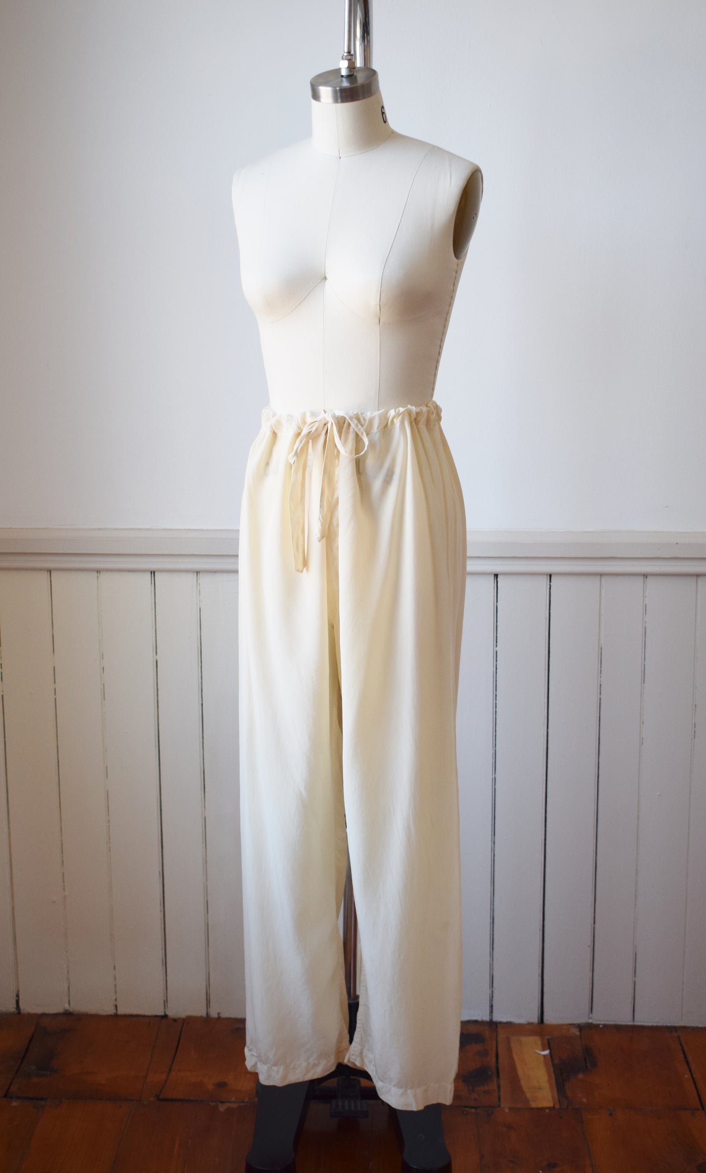 1940s Silk Lounge Pants | M/L