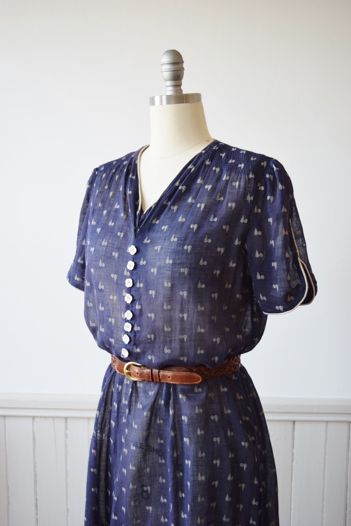 1939 World's Fair Cotton Gauze Day Dress | L+