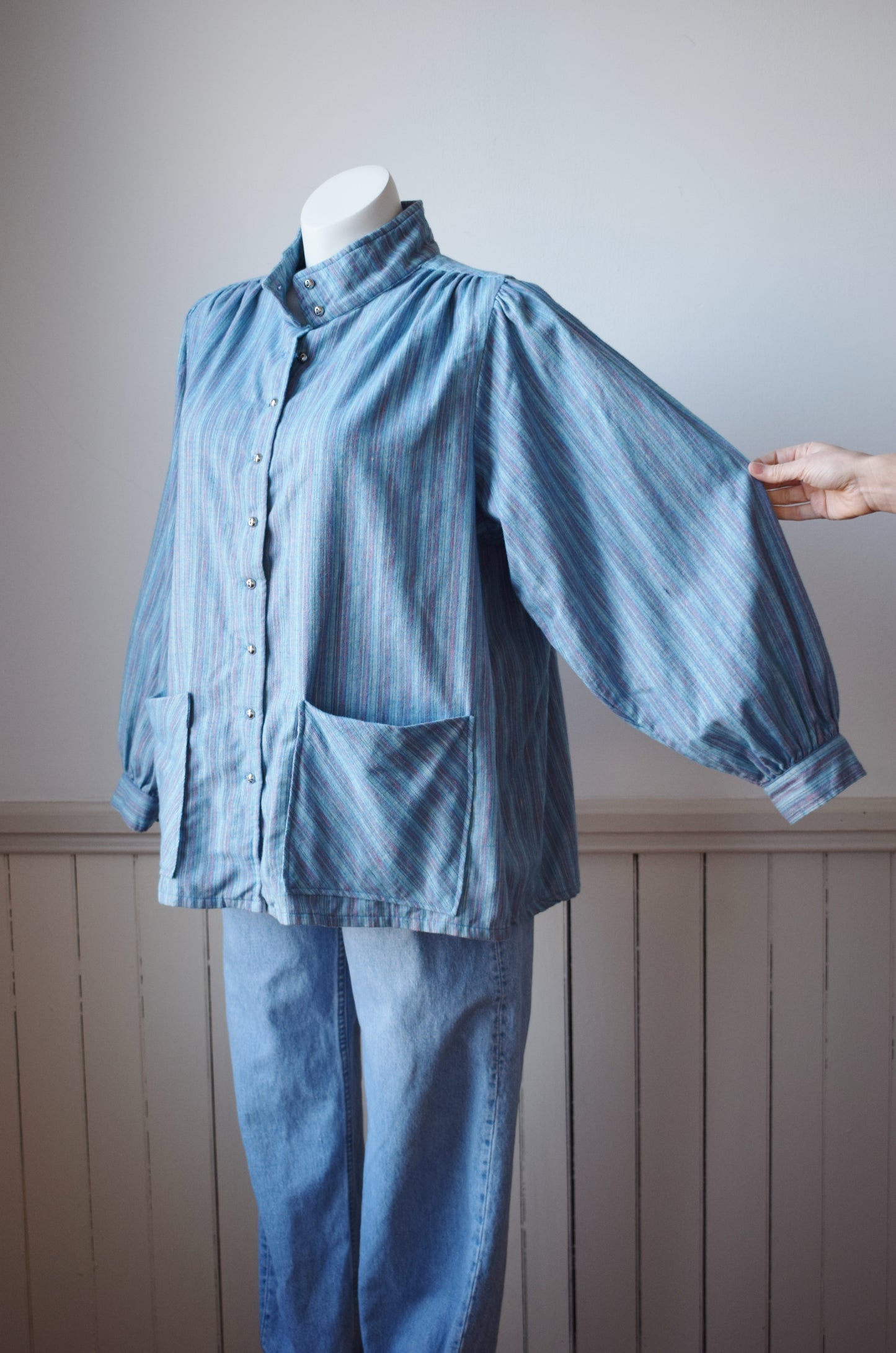 Vintage 1940s-Style Flannel Chore Jacket | XL
