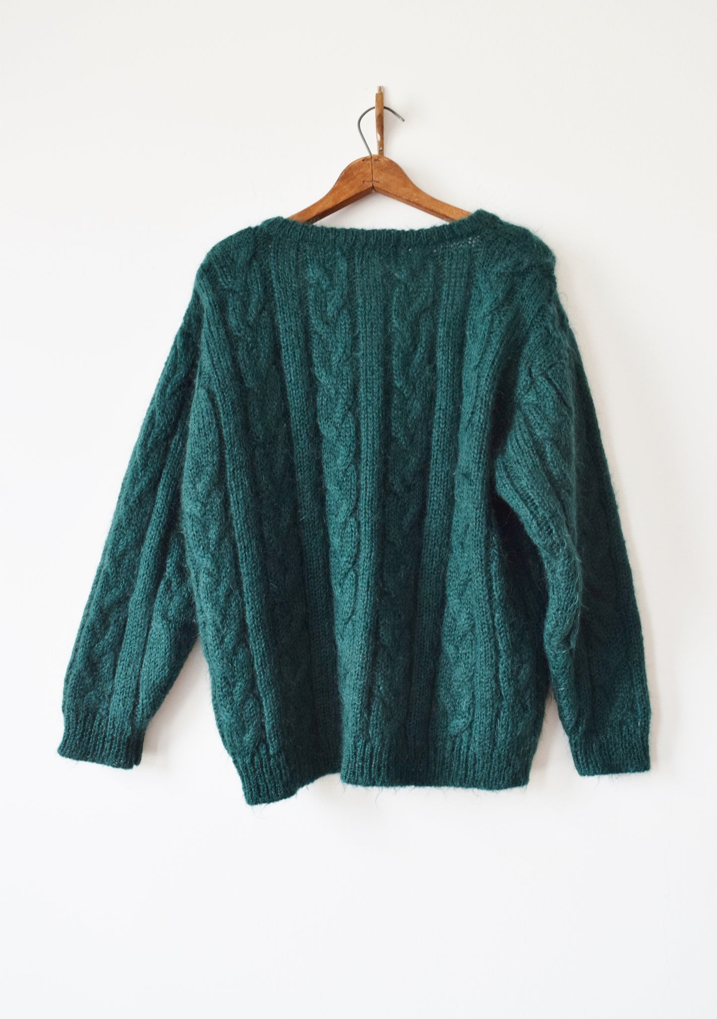 1980s Emerald Green Mohair Sweater | M/L
