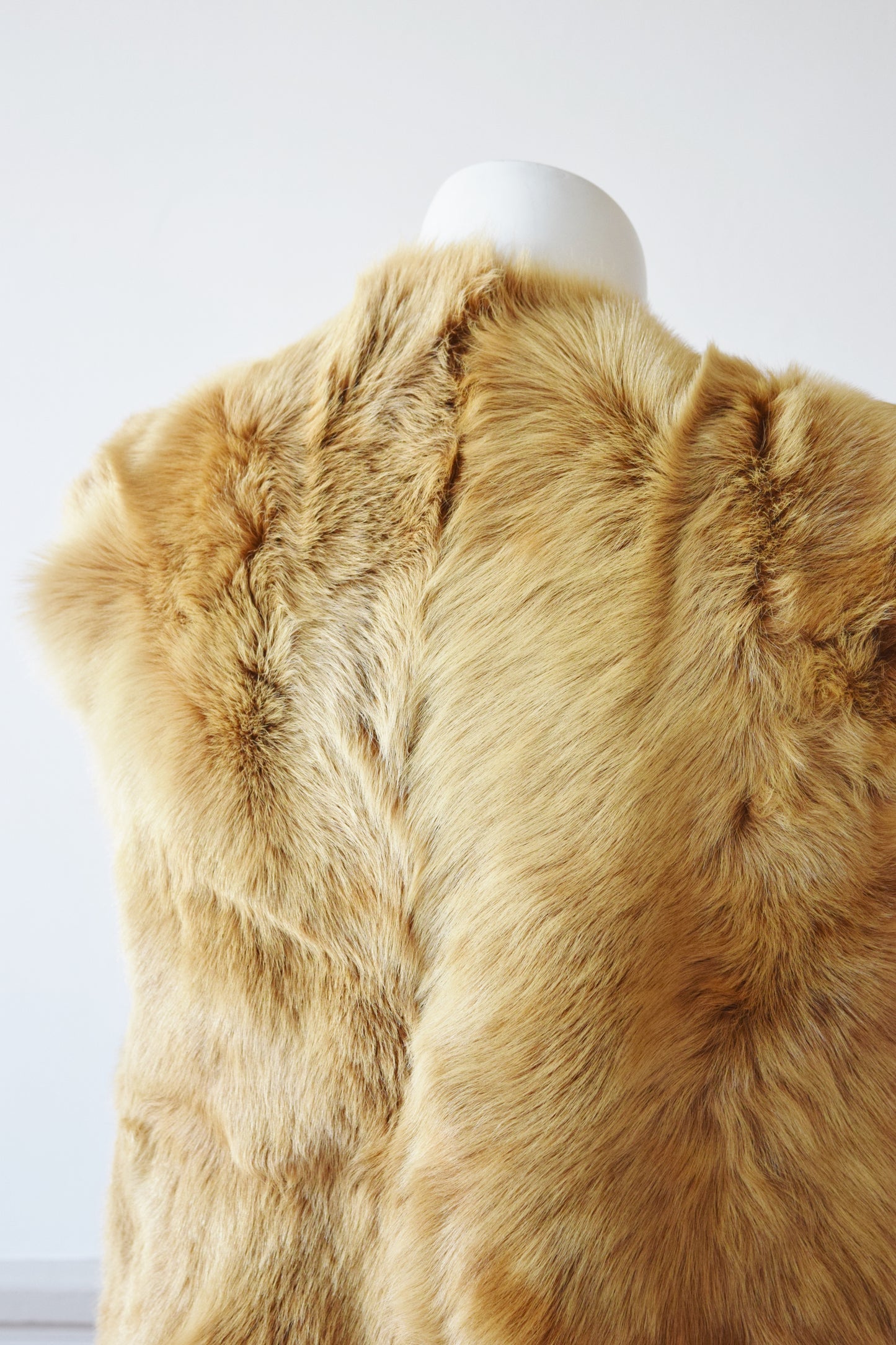 Vintage Reversible Fox Fur/Suede Vest | L