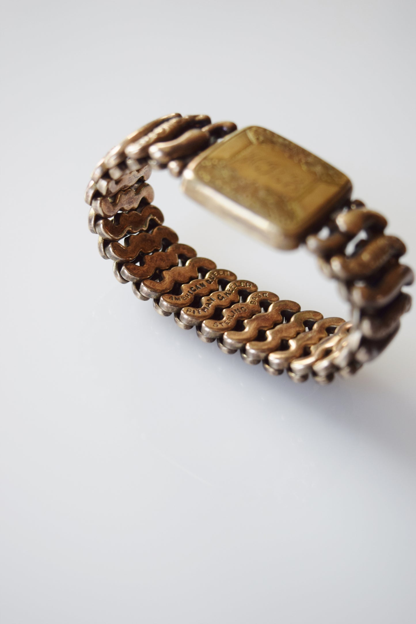 Antique Expandable Sweetheart Bracelet with Monogram
