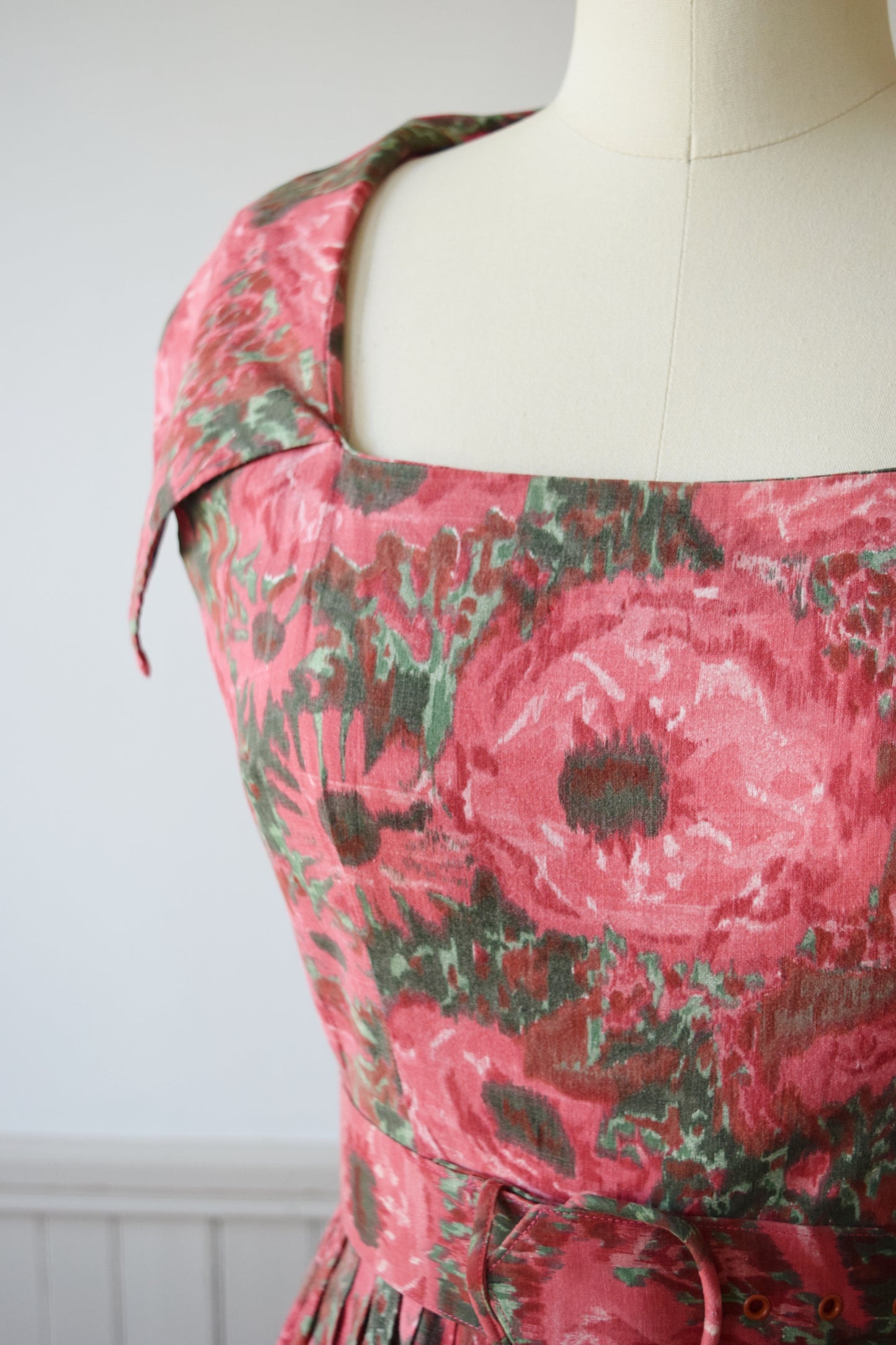 1950s Poppy Print Dress | M