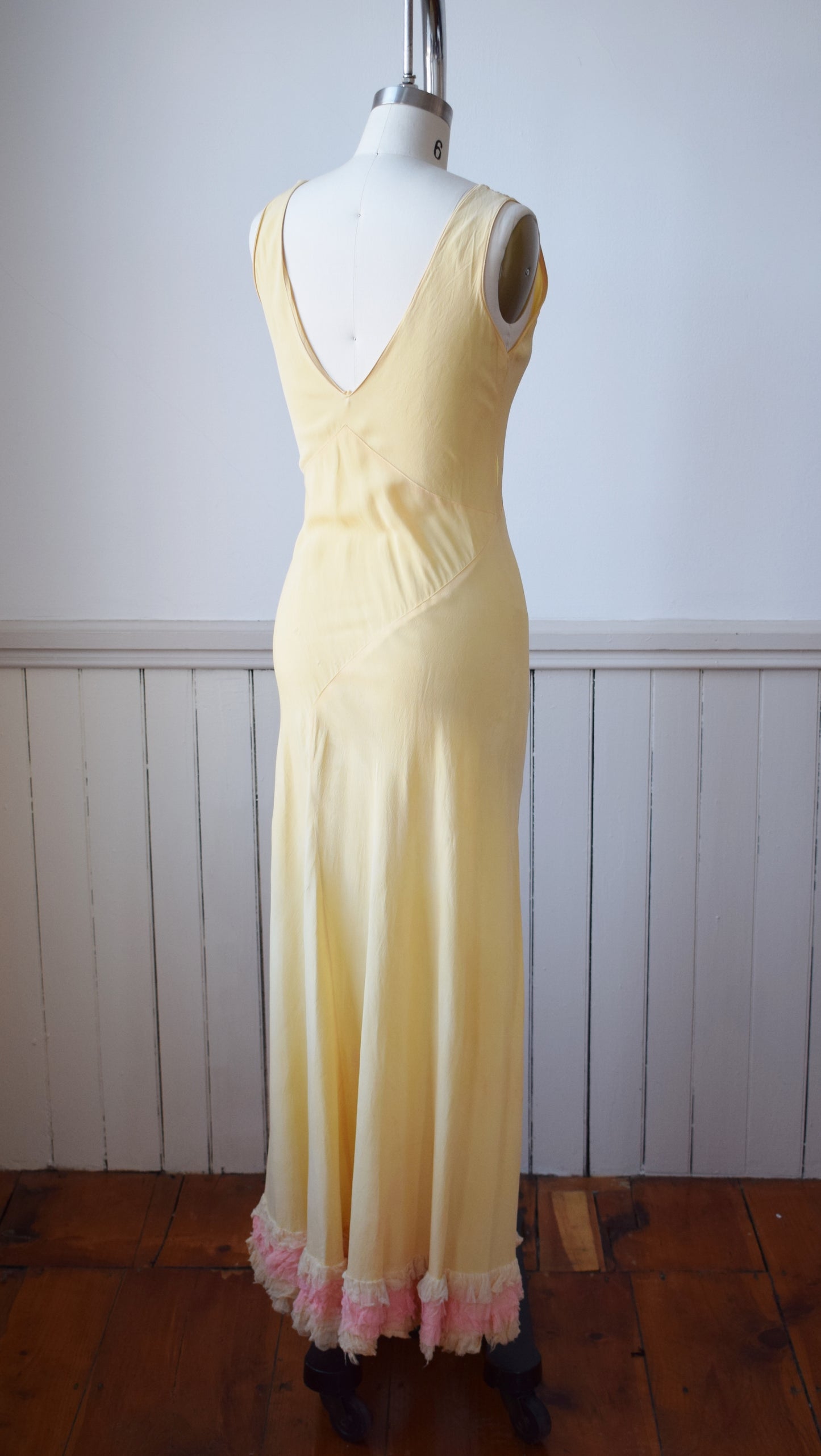 1930s Yellow Rayon Gown with Bolero | S | wounded bird