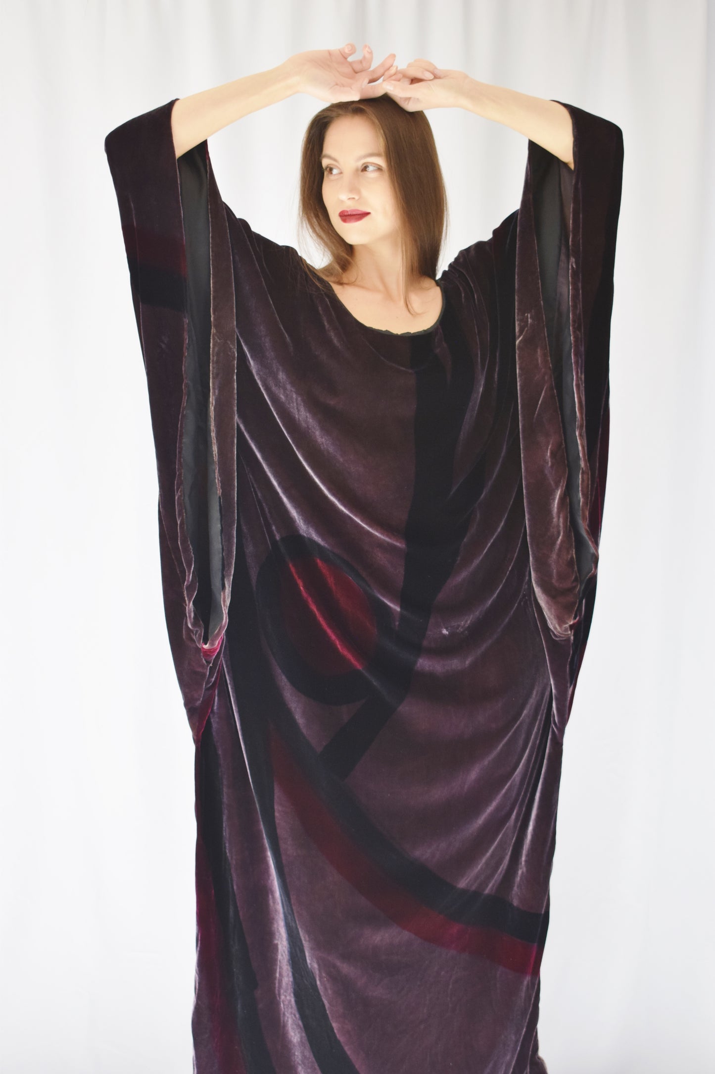 Vintage Velvet Caftan Gown | OS