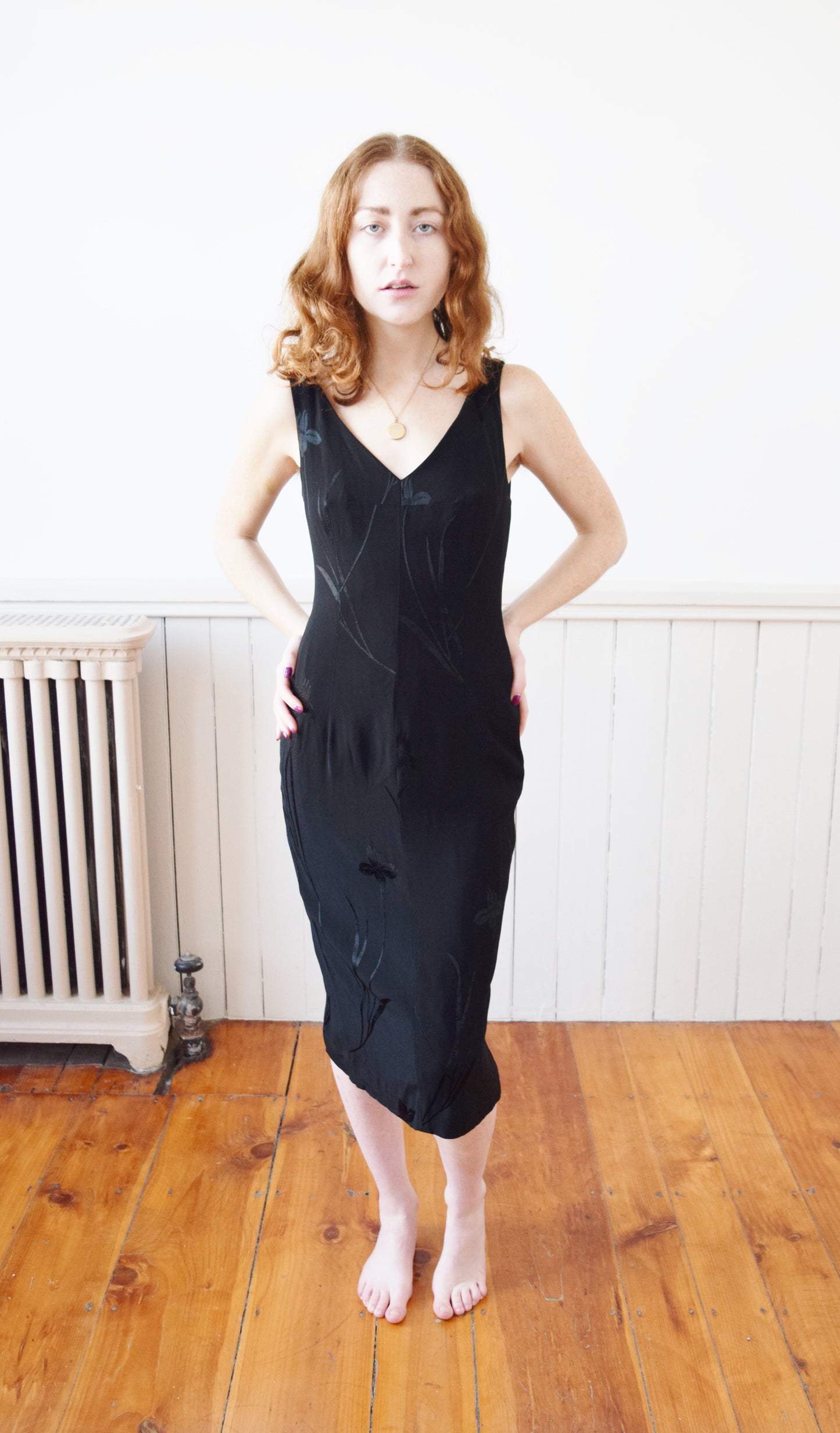 Nicole Miller Black Iris Dress | S/M
