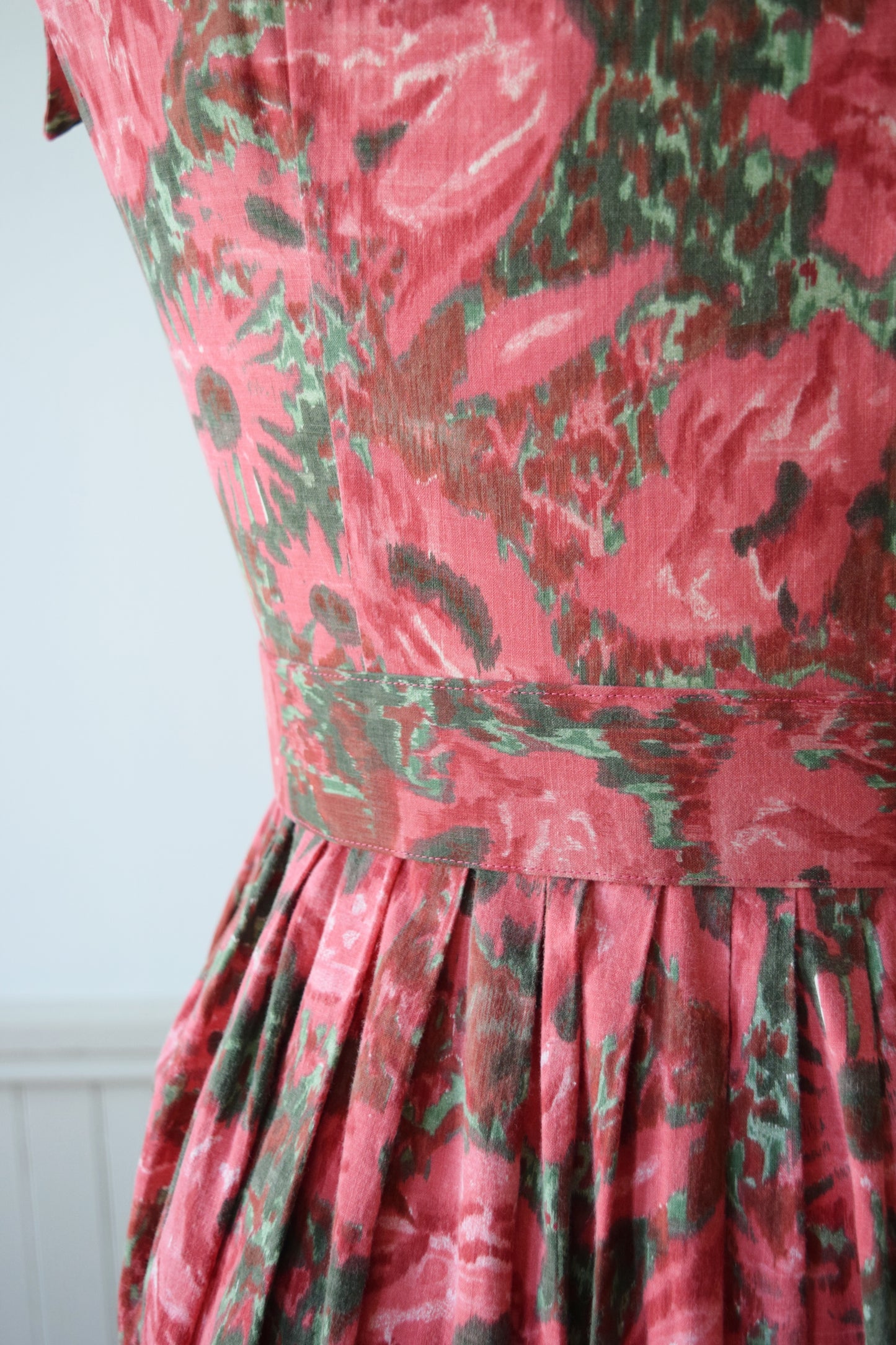 1950s Poppy Print Dress | M