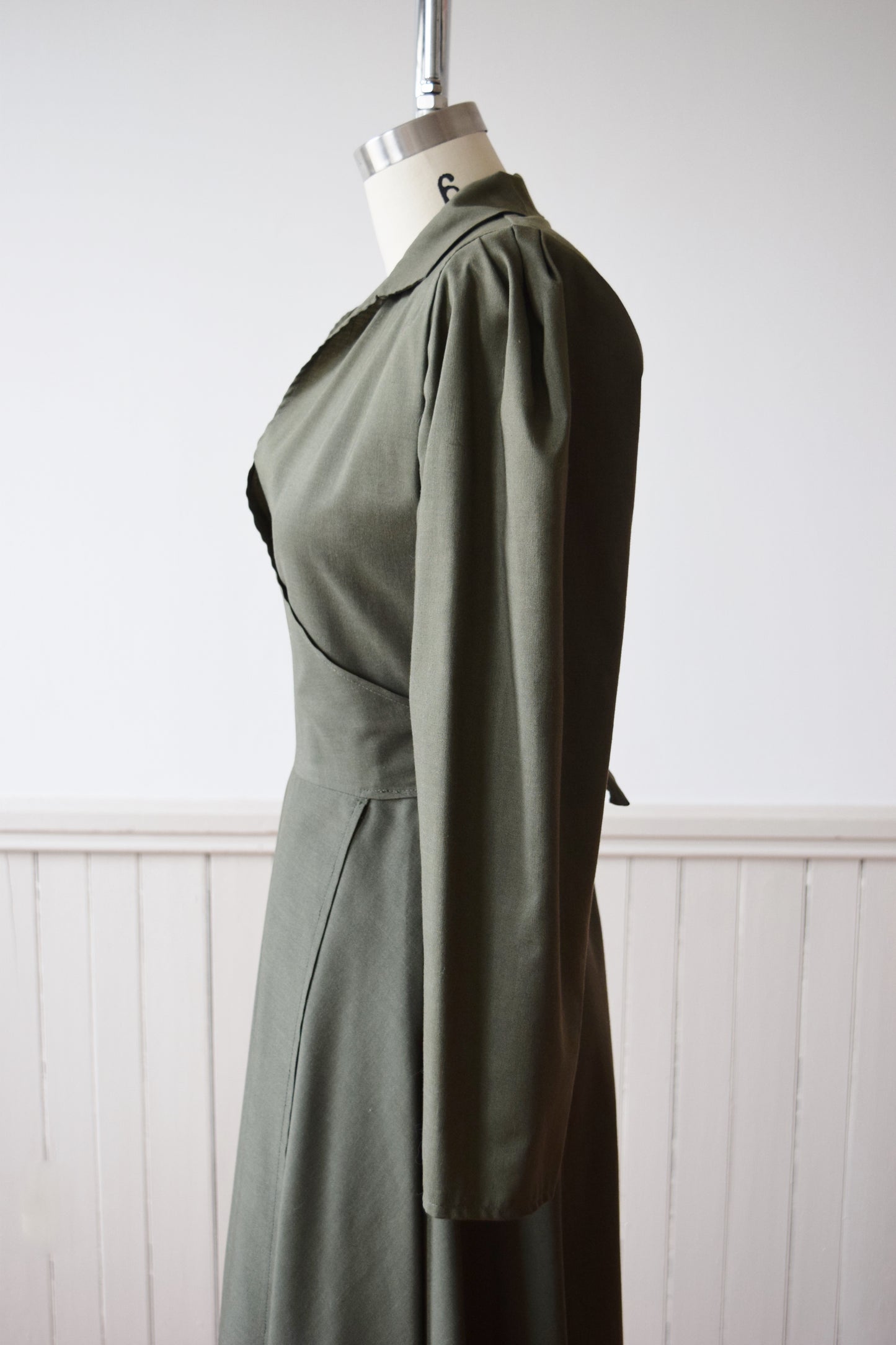 Norma Kamali Olive Green Wrap Dress | SP
