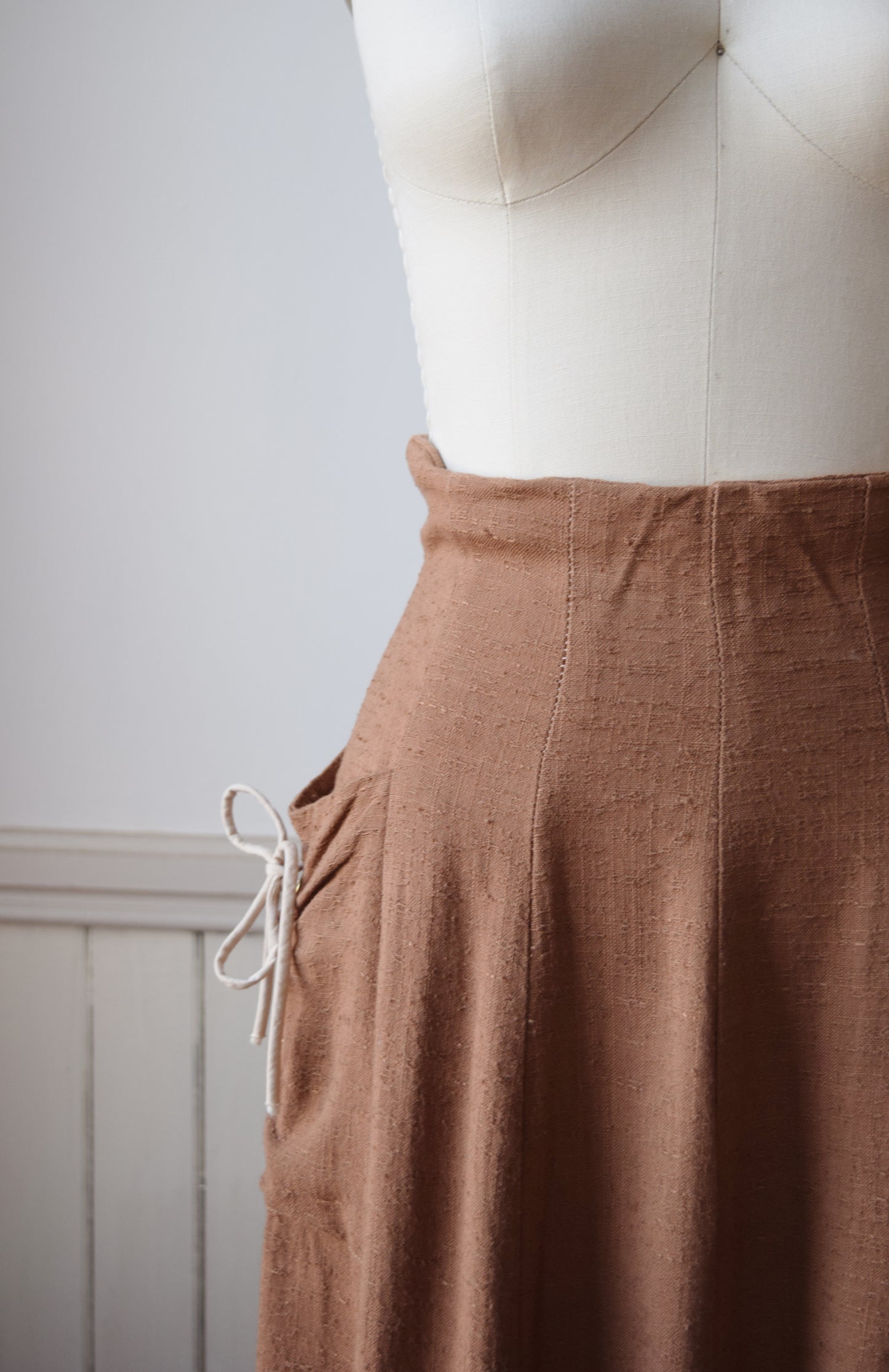 1940s Laced-Pockets Skirt | S
